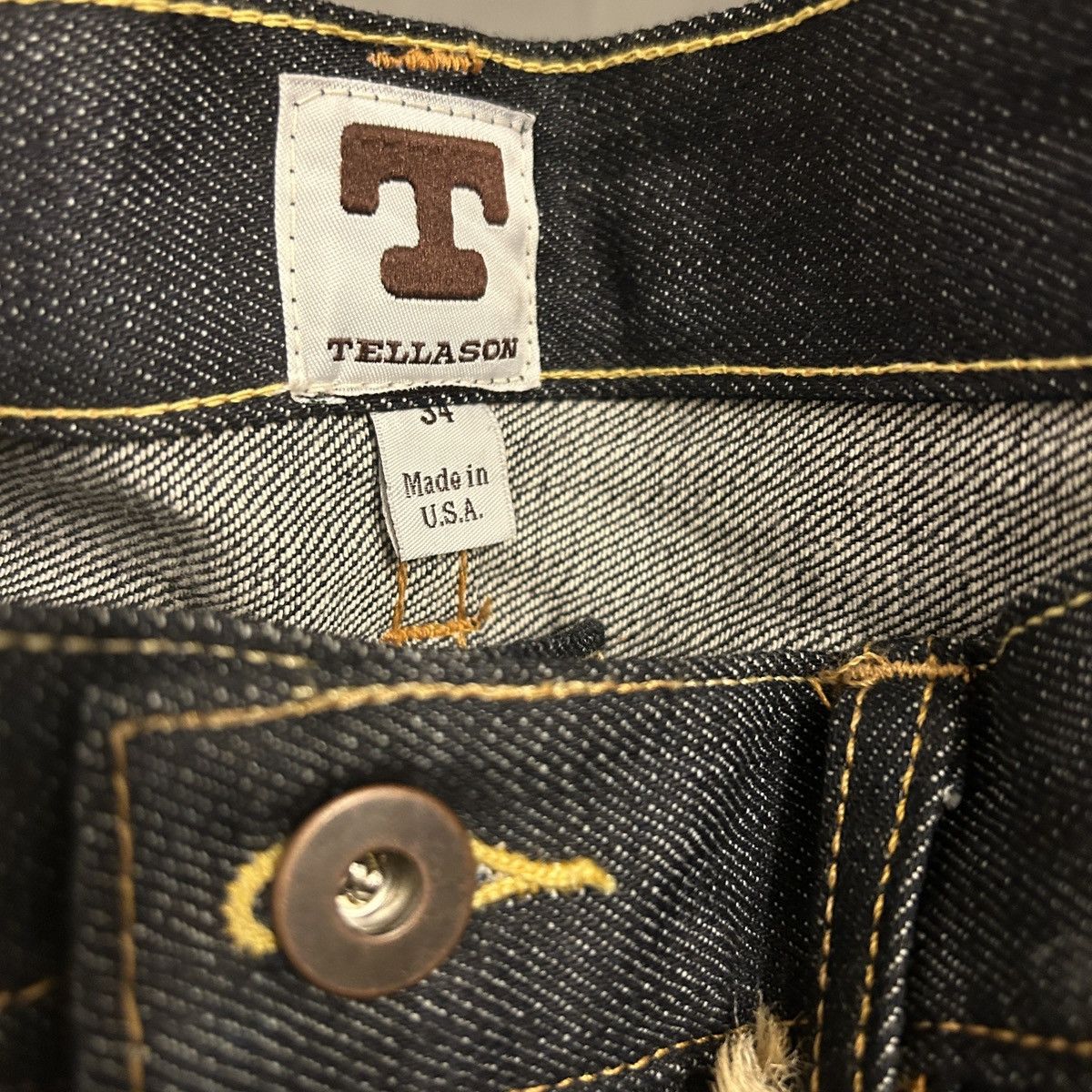 Tellason Tellason Is Elgin Mid Rise Slim Tapered Selvedge Jeans Size US 34 / EU 50 - 2 Thumbnail