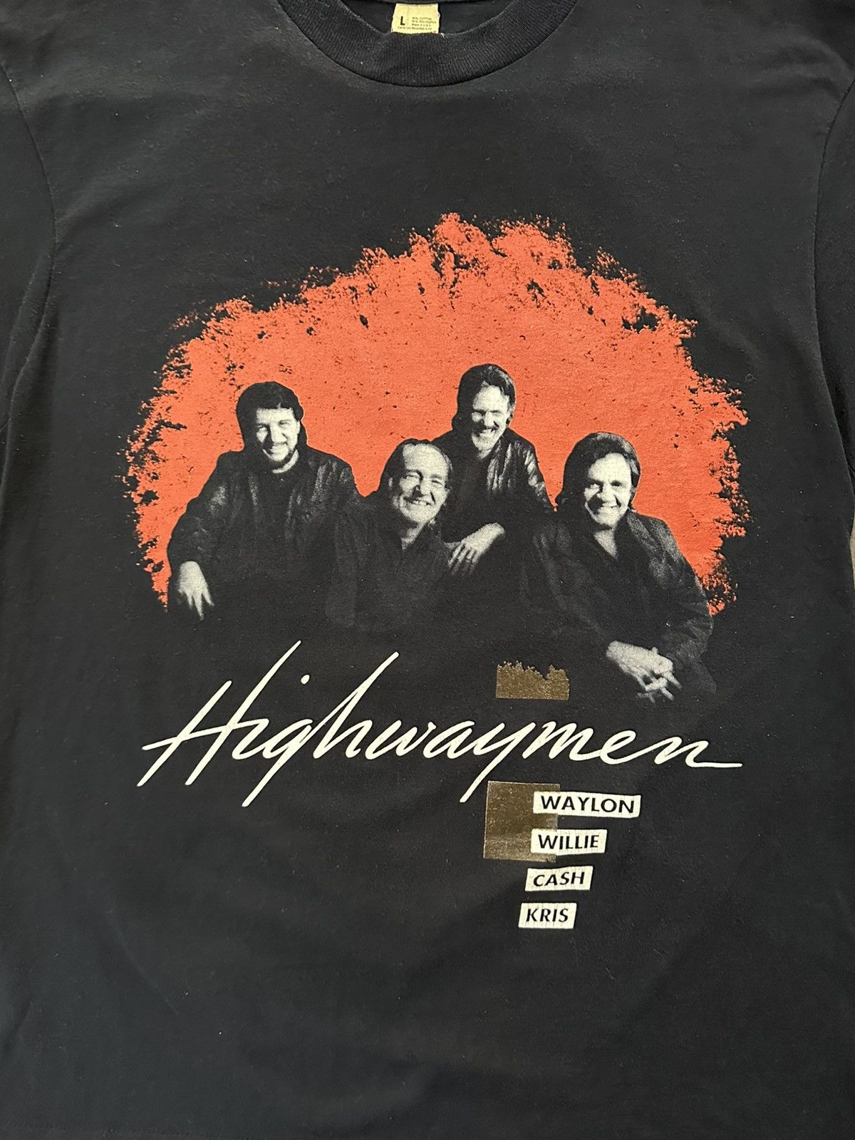 Vintage Vintage 1990 The Highwaymen Tour T-Shirt - Screen Stars Tag Size US M / EU 48-50 / 2 - 2 Thumbnail