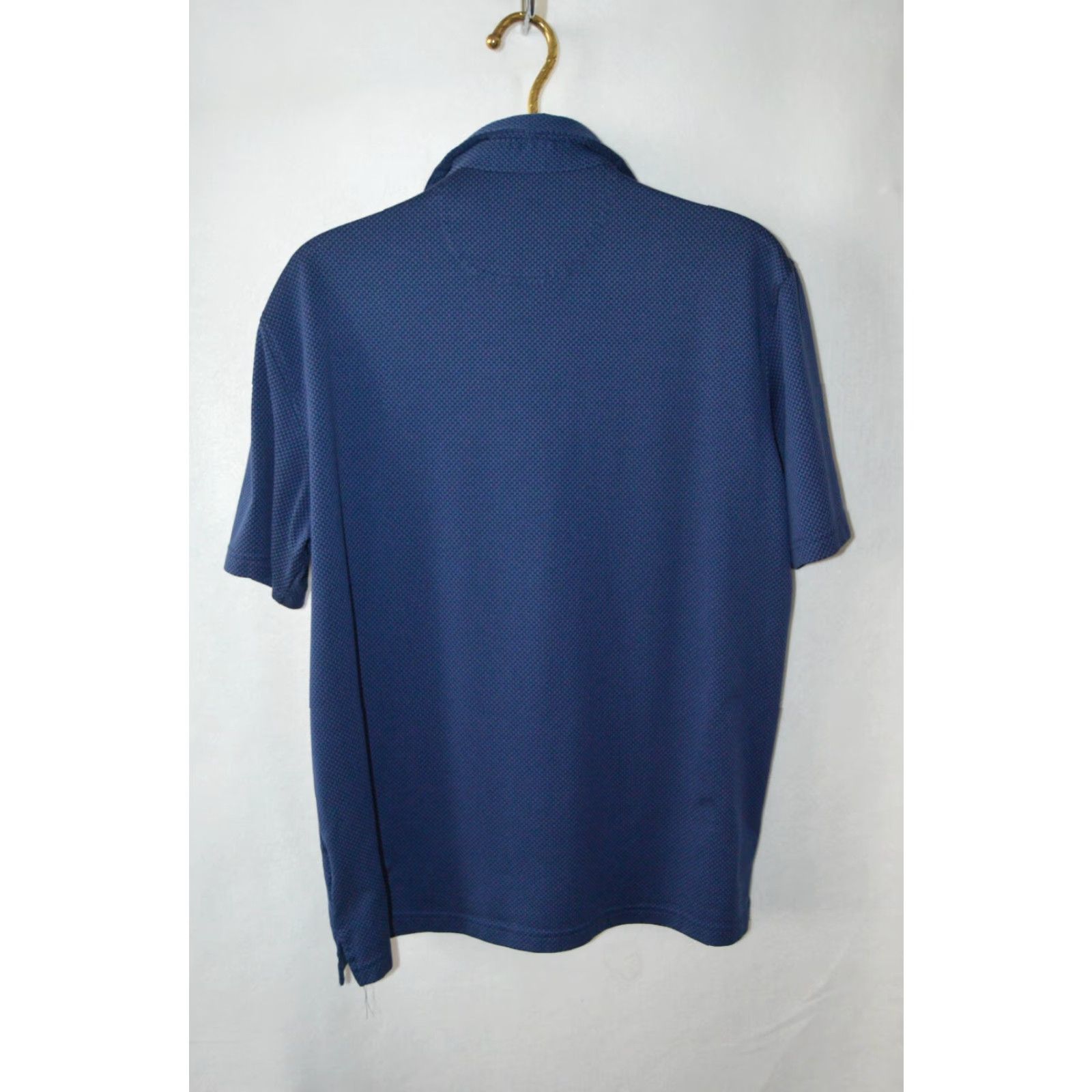 Vintage Greg Norman Polo Shirt Golf Short-Sleeved L Blue 100% Polyester, Five Iron, Shark Logo, Button, Embroidered, Pullover, Classic Fit, Regular Size Mens Size US L / EU 52-54 / 3 - 2 Thumbnail