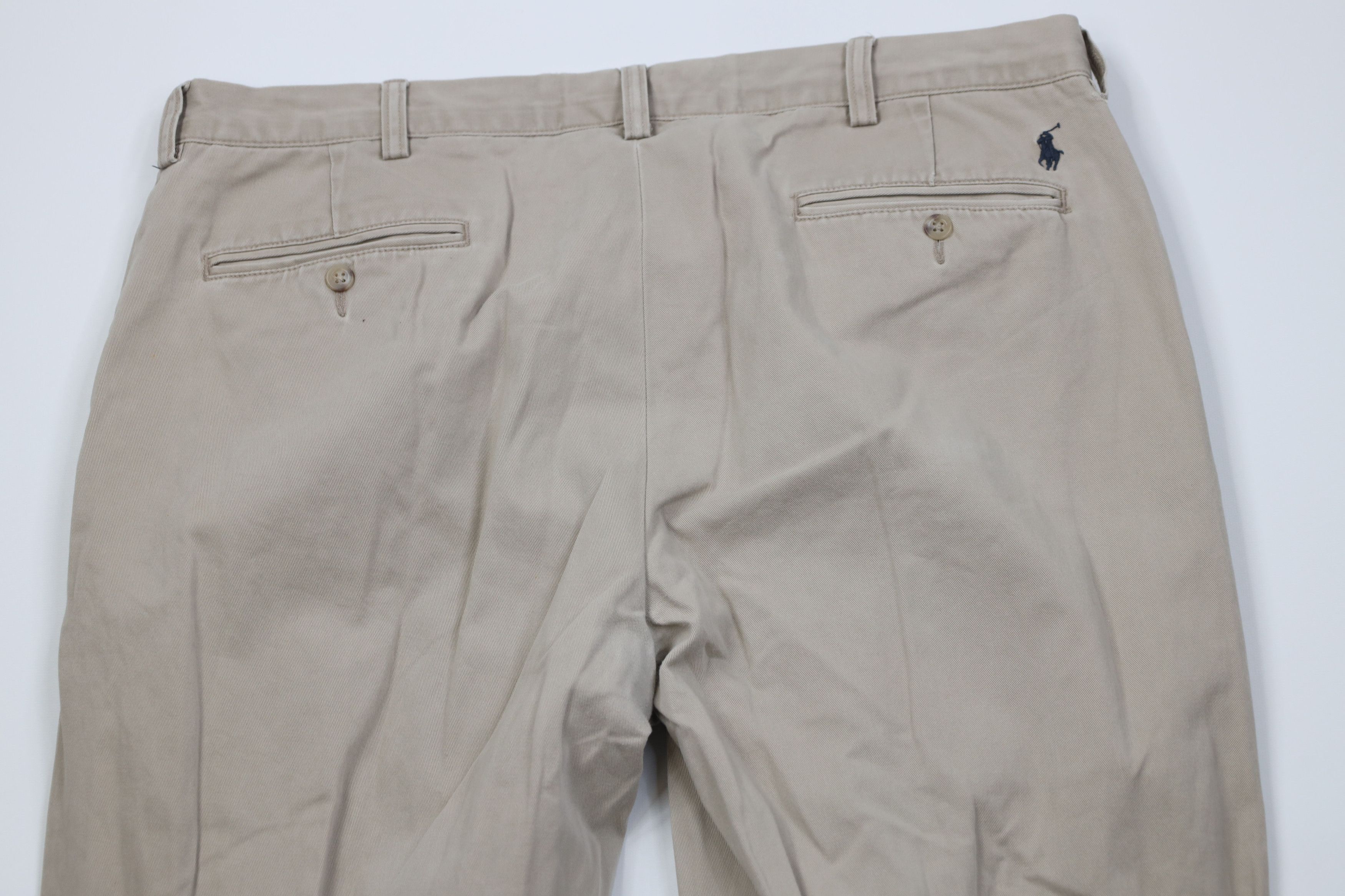 Ralph Lauren Vintage 90s Ralph Lauren Wide Leg Chino Pants Beige Cotton Size US 38 / EU 54 - 14 Thumbnail
