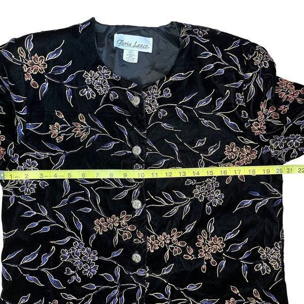 Vintage Vintage Gloria Lance black velvet embossed floral vintage ja Size M / US 6-8 / IT 42-44 - 7 Thumbnail
