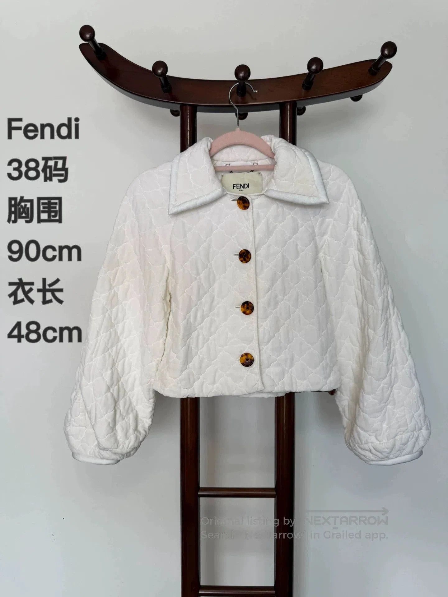 Fendi Fendi White Silk Short Jacket Size 38. Size US XS / EU 42 / 0 - 1 Thumbnail