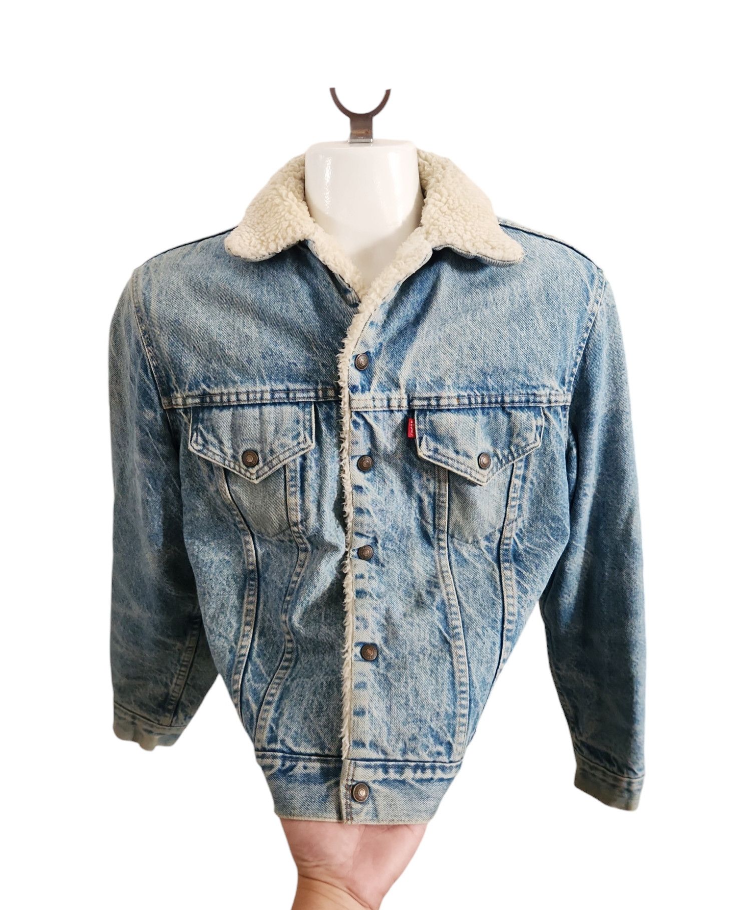 Levi's × Vintage LEVI'S TRUE VINTAGE SHERPA TRUCKER DENIM JACKET 1970S SZ 40 Size US M / EU 48-50 / 2 - 3 Thumbnail
