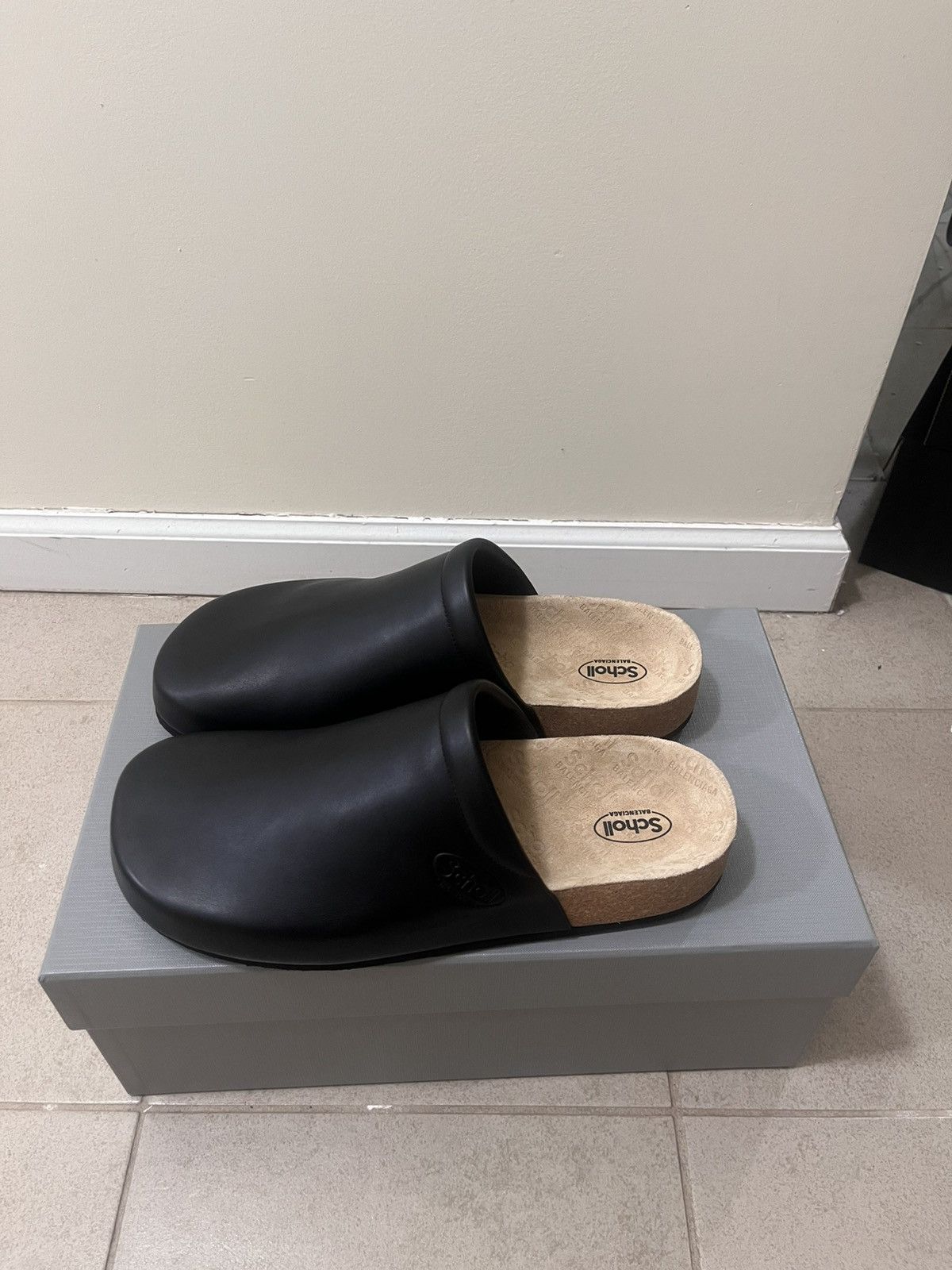 Balenciaga × Scholl Men’s Calfskin Flat Mule Sz 43(10us) Size US 10 / EU 43 - 6 Thumbnail