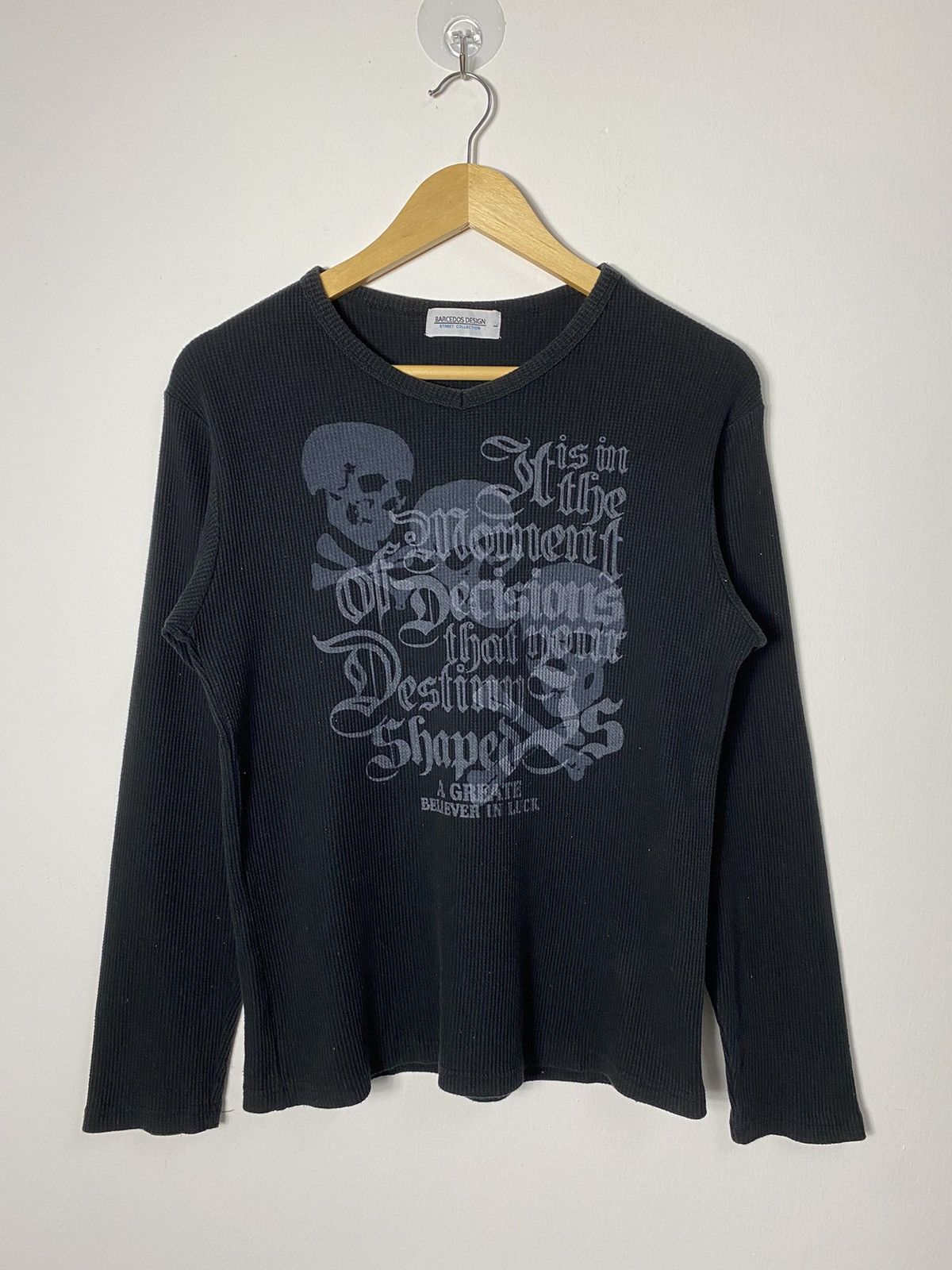 Other Decisions Skull Waffle Longsleeve T-shirt Size US S / EU 44-46 / 1 - 1 Thumbnail