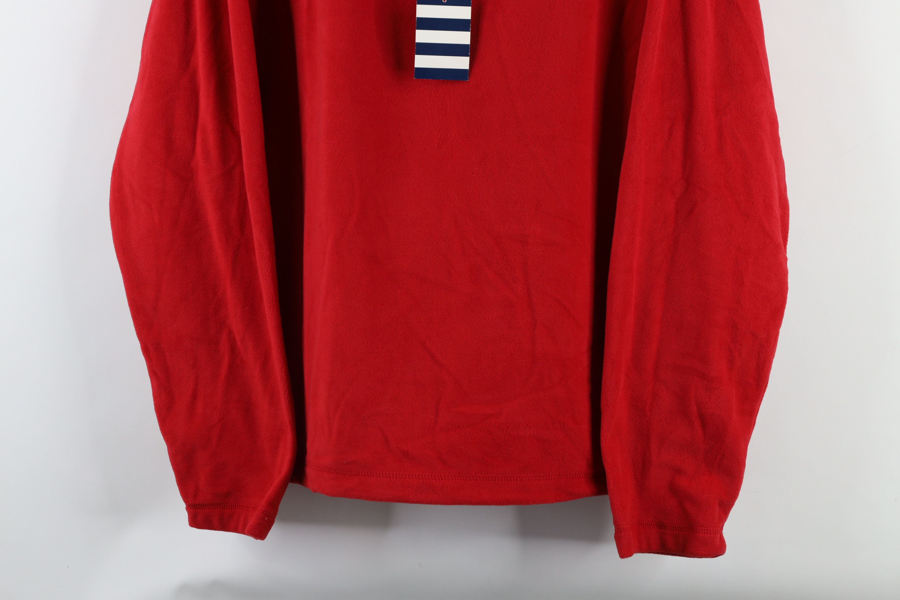 Lands' End × Vintage New Lands End Half Zip Fleece Pullover Sweater Red Polyester Size US L / EU 52-54 / 3 - 3 Thumbnail