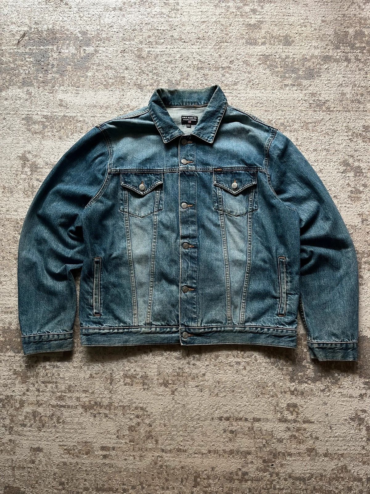 Ralph Lauren Ralph Lauren Polo Jeans Sz XL Denim Jeans Jacket 2001 Rare Size US XL / EU 56 / 4 - 1 Thumbnail
