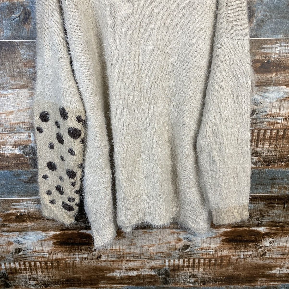 Homespun Knitwear DL N’or Beige Mohair Knitwear #C1111 Size XL / US 12-14 / IT 48-50 - 14 Thumbnail