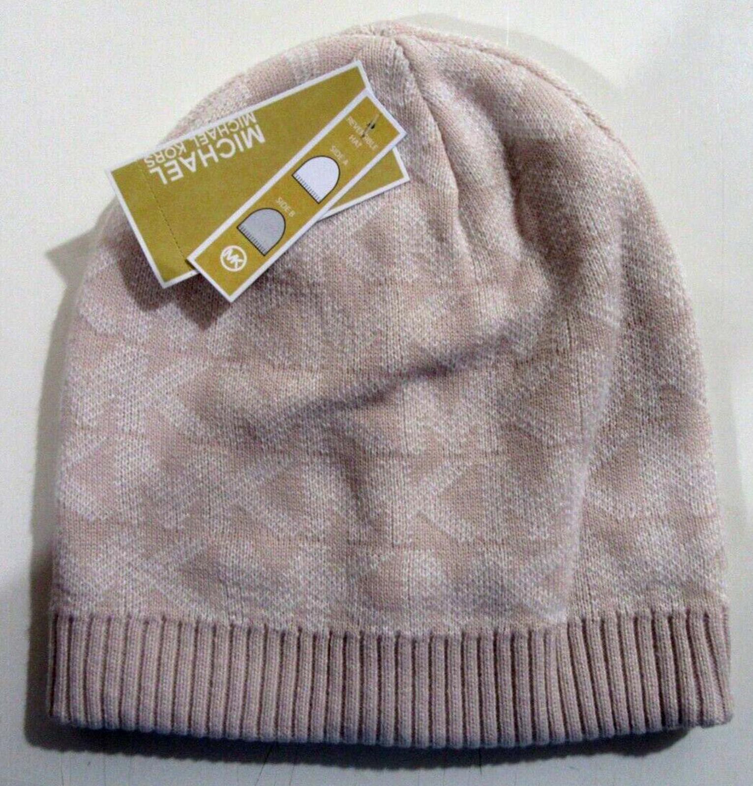 Michael Kors Michael Kors Cable Knit Beanie Hat Pink Signature Logo NWT Size ONE SIZE - 1 Thumbnail