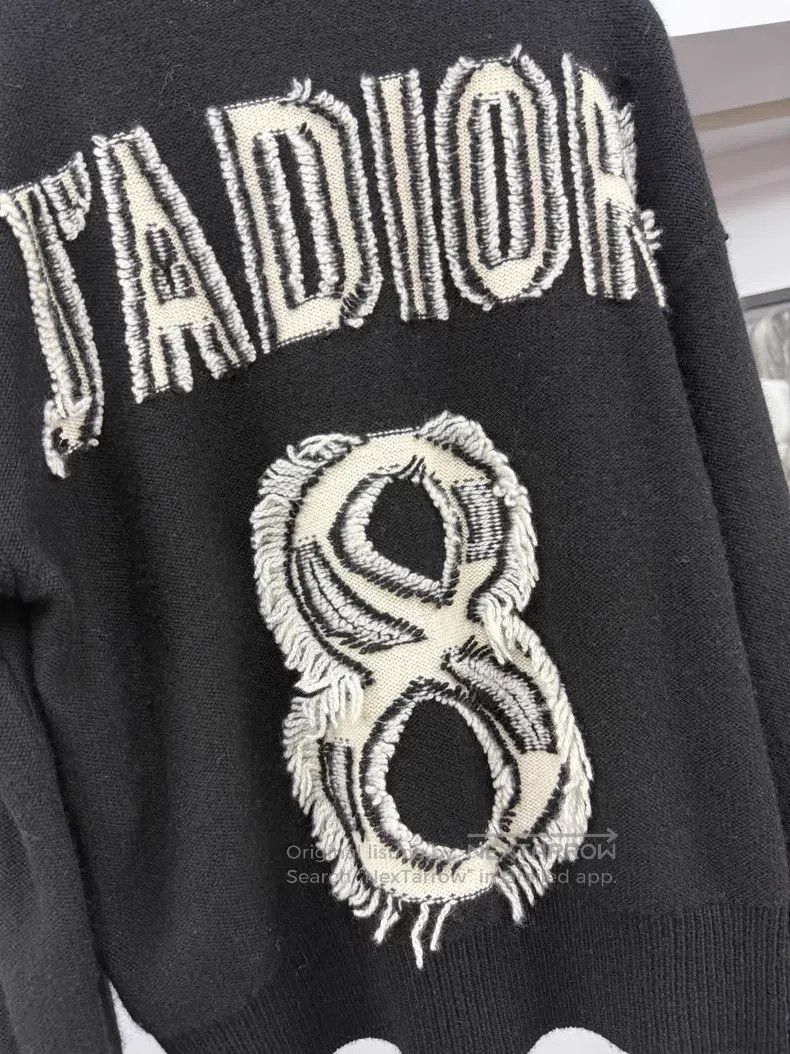 Dior Dior Black back tassel 8-character cashmere sweater Size XS / US 0-2 / IT 36-38 - 3 Thumbnail