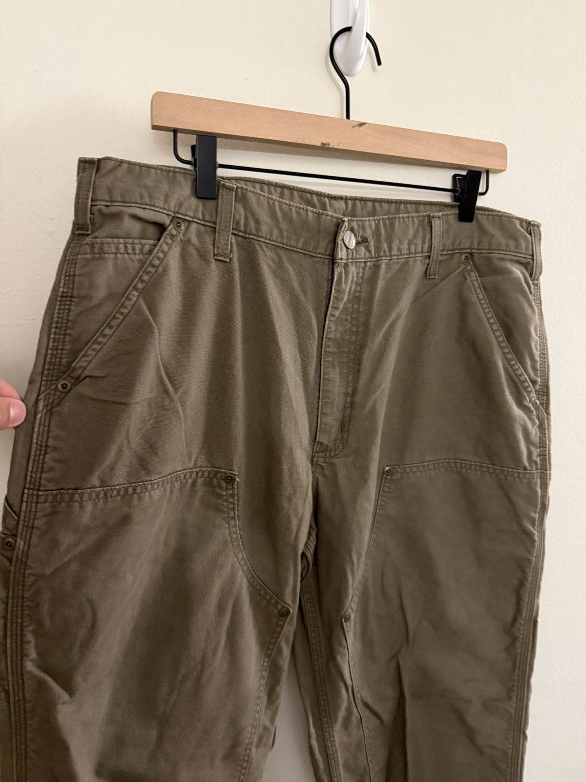 Carhartt Vintage Faded Carhartt Double Knee Olive 4gseller Size US 36 / EU 52 - 3 Thumbnail