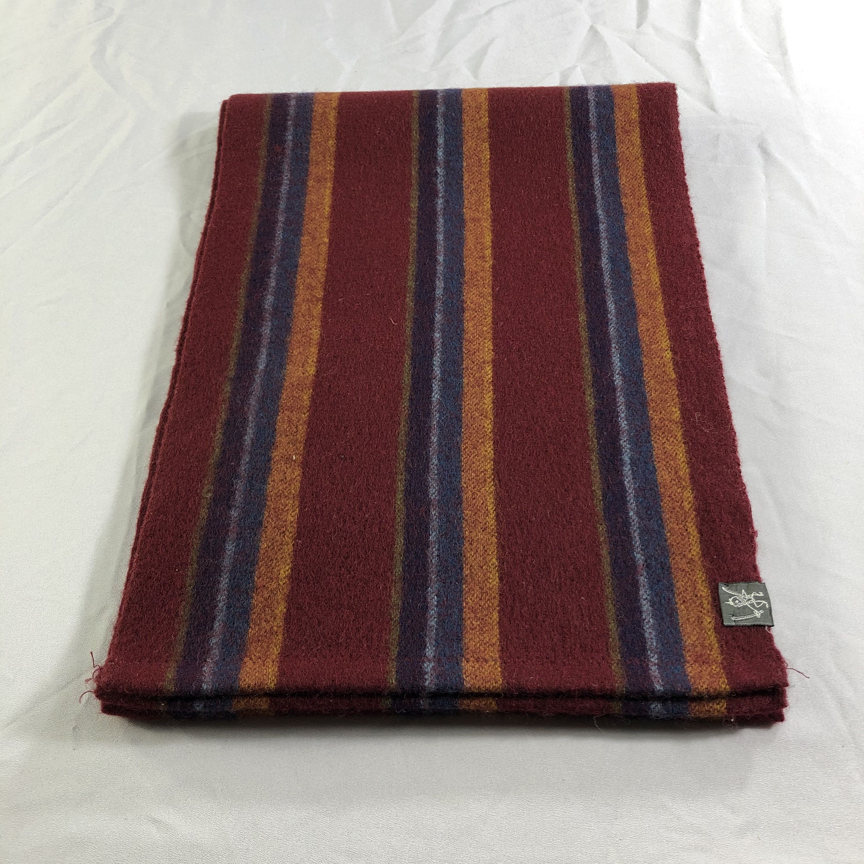 PPFM PPFM Striped Wool Scarf Muffler Neckwear V2398 Size ONE SIZE - 2 Thumbnail