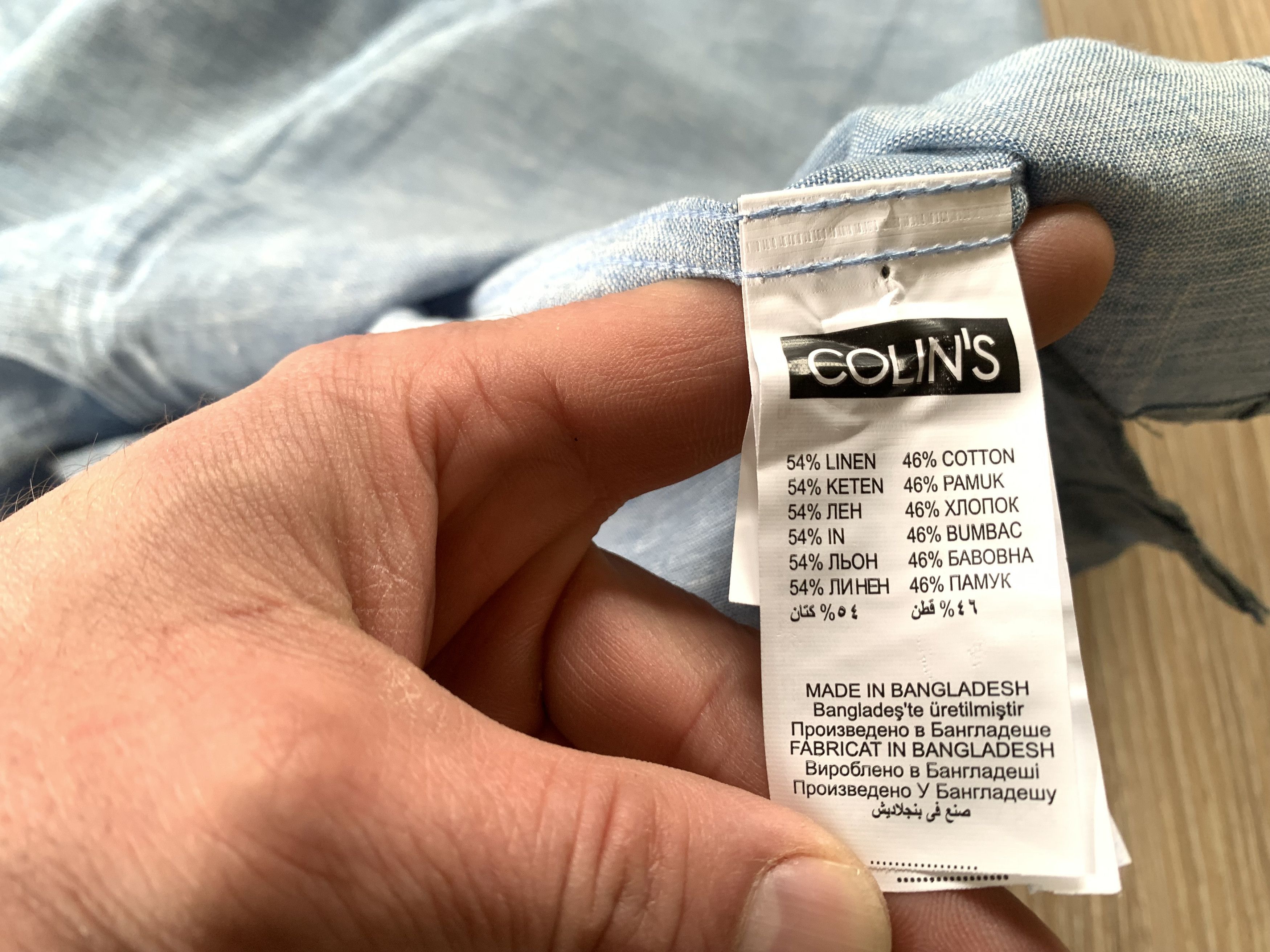 Other Colins New Linen Light Blue Pocket Short Sleeve Shirt Size US S / EU 44-46 / 1 - 8 Thumbnail