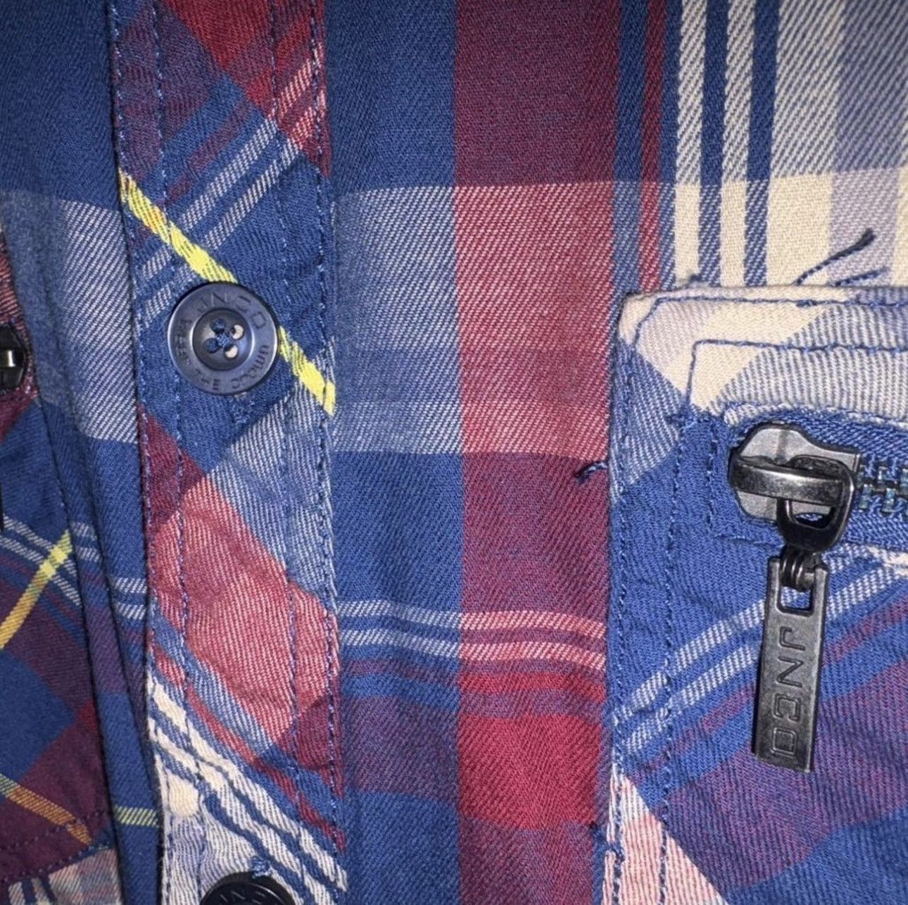 JNCO JNCO Crown Brand Flannel Plaid Button Up Size US L / EU 52-54 / 3 - 5 Thumbnail