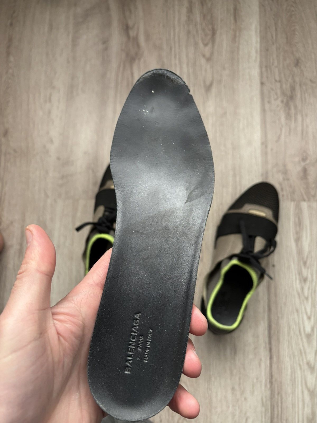 Balenciaga Balenciaga Tri Color Leather and Suede Race Runner Size 38 Size US 8 / IT 38 - 22 Thumbnail