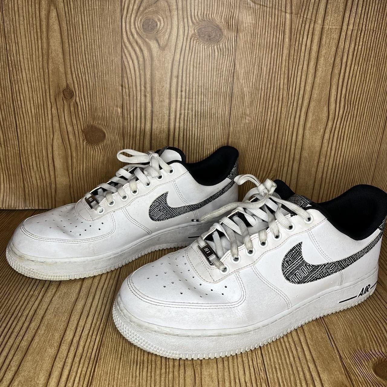 Nike Air Force af1 low Aztec Print white black sneakers