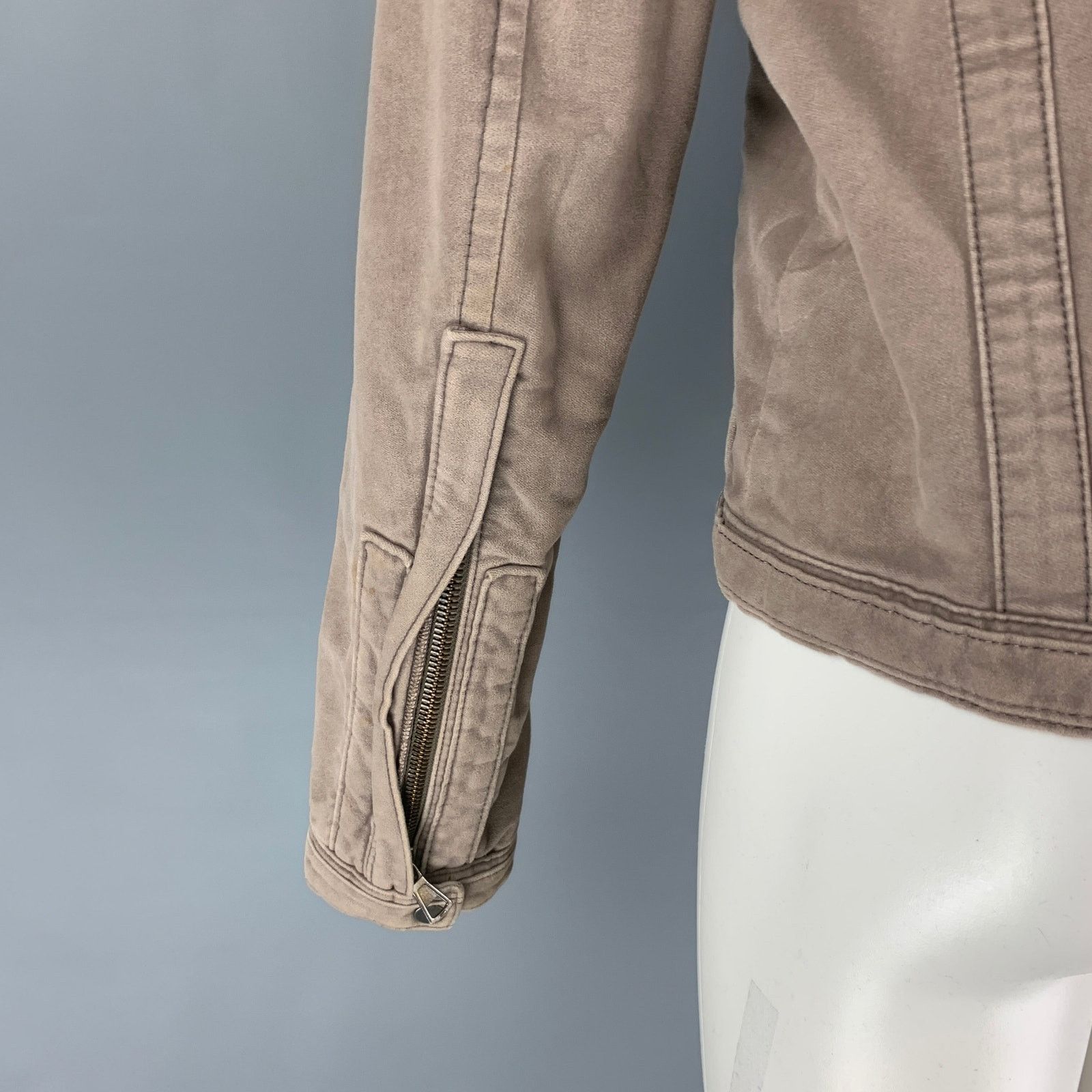 Dsquared2 DSQUARED2 Size 40 Taupe Moleskin Zip Up Jacket Size US L / EU 52-54 / 3 - 5 Thumbnail