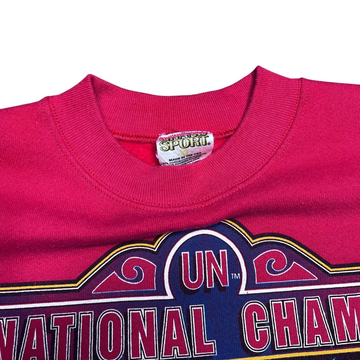 NCAA × Vintage Vtg 1994 NCAA Nebraska Huskers National Champions Sweatshirt Size US XL / EU 56 / 4 - 2 Thumbnail
