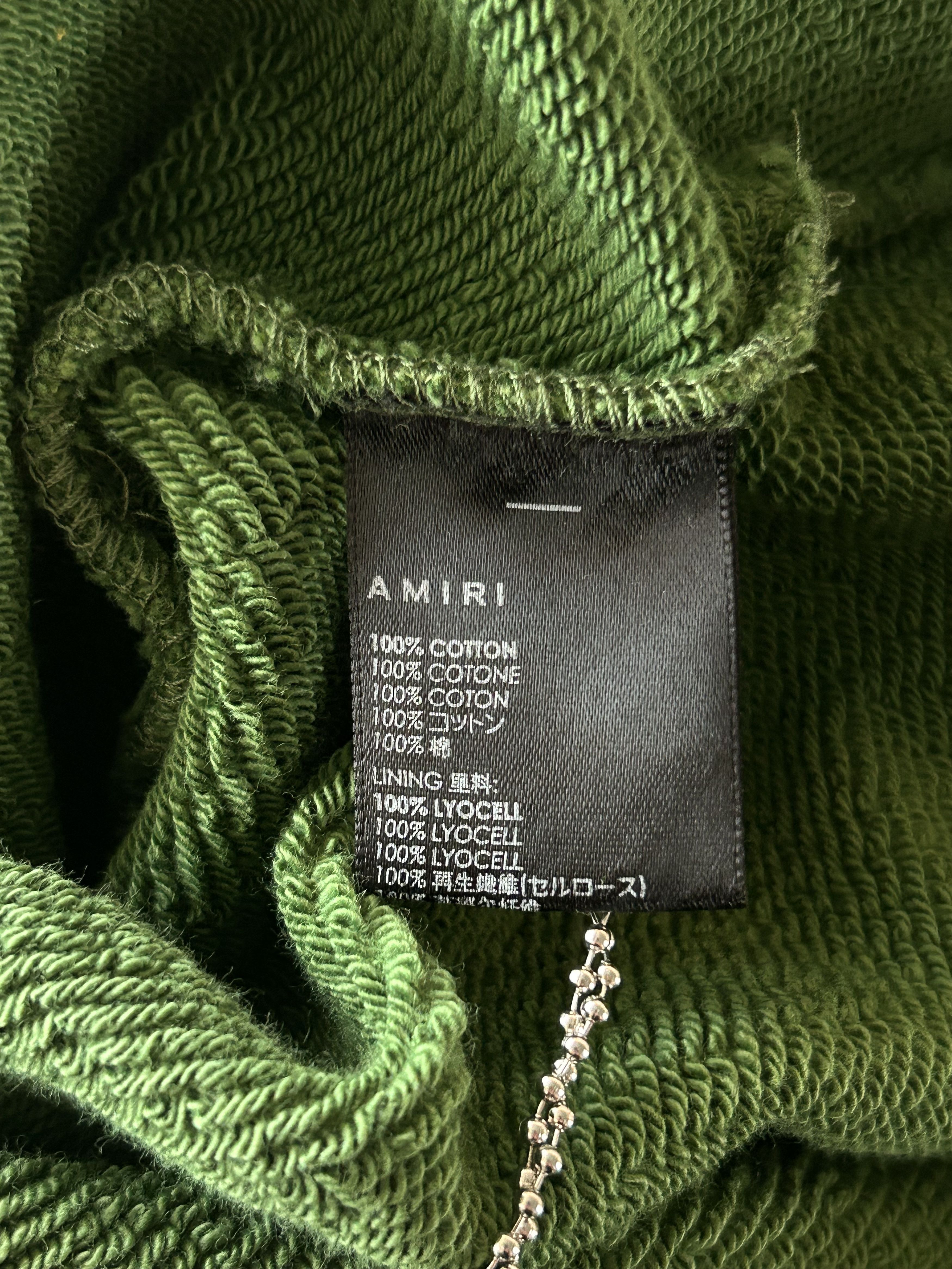 Amiri Amiri Green & Yellow Track Logo Hoodie Size US XXL / EU 58 / 5 - 4 Thumbnail