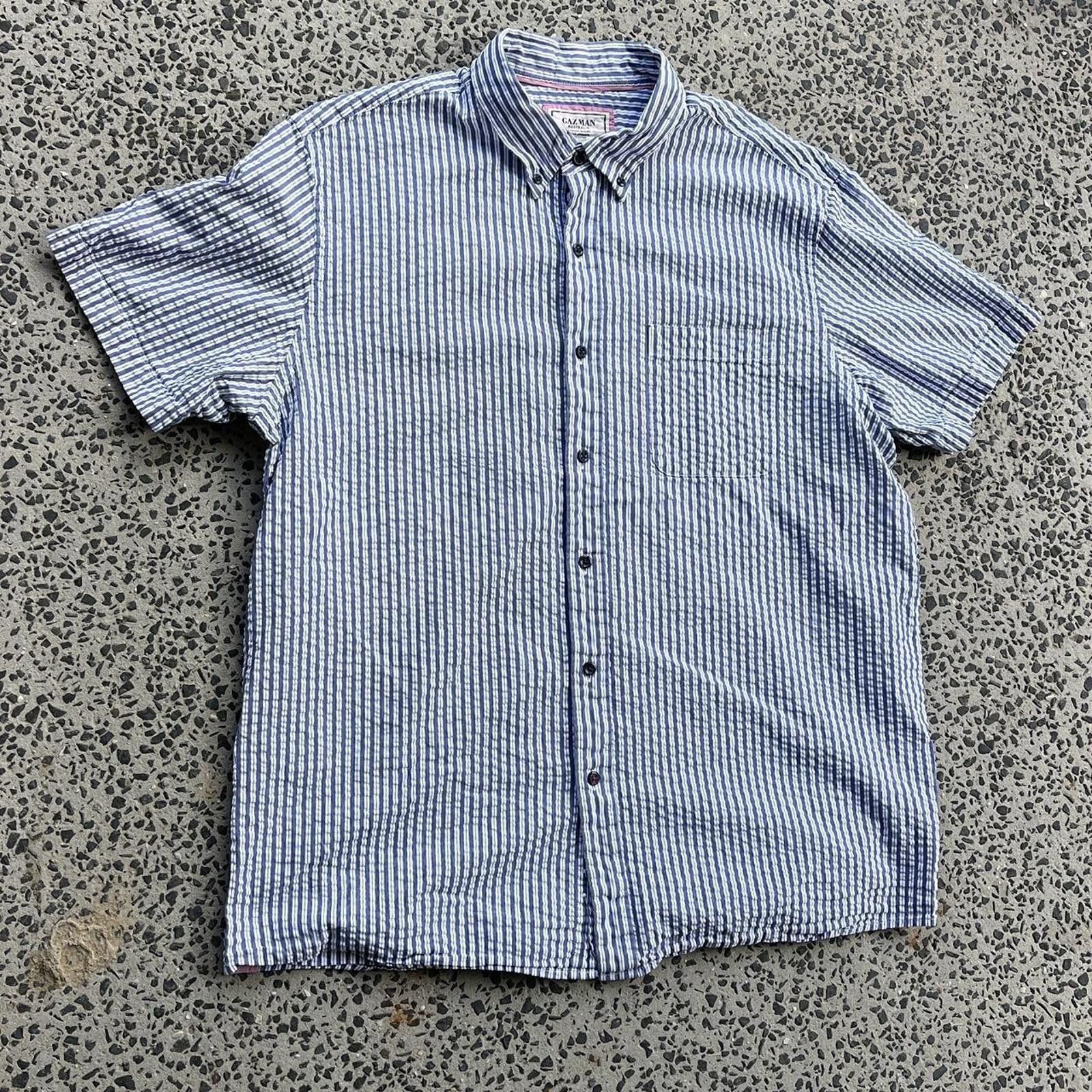 Gaziano & Girling Gazman Men's Blue and Navy Shirt Size US XL / EU 56 / 4 - 2 Thumbnail