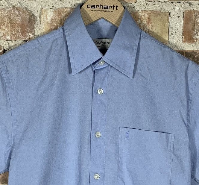 Vintage × Yves Saint Laurent Yves Saint Laurent Button Up Tshirt Tee Short Sleeve Shirt Size US S / EU 44-46 / 1 - 2 Thumbnail