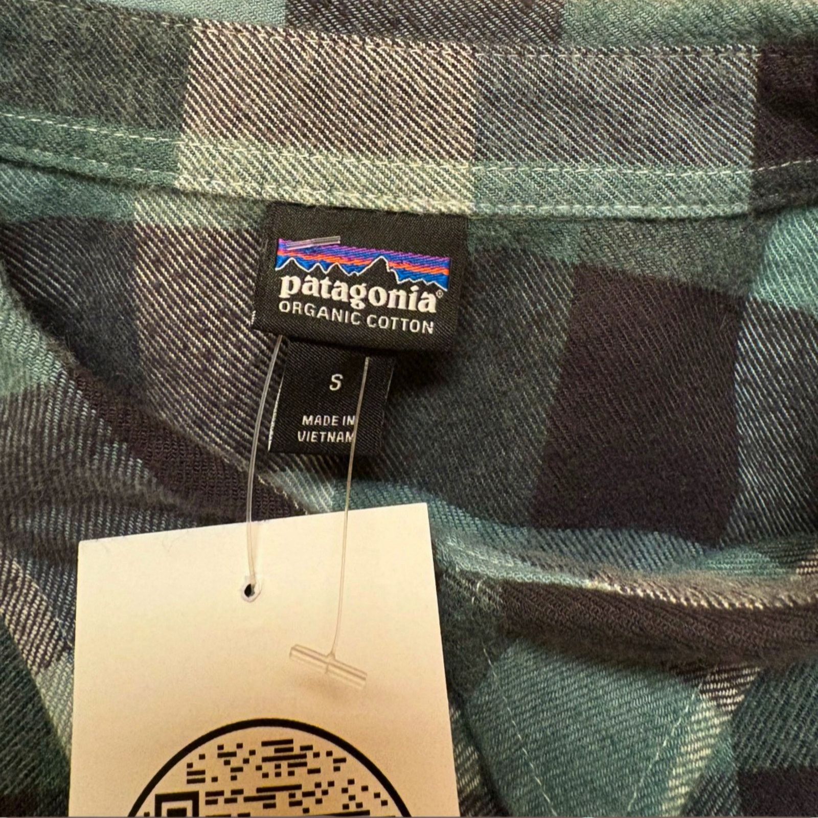 Patagonia Patagonia Small Blue Green Plaid Cotton Flannel Shirt Size S / US 4 / IT 40 - 5 Thumbnail