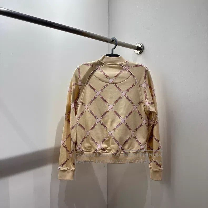 Hermes Hermes Geometric pattern beige zip-up jacket, cotton Size XS / US 0-2 / IT 36-38 - 2 Thumbnail