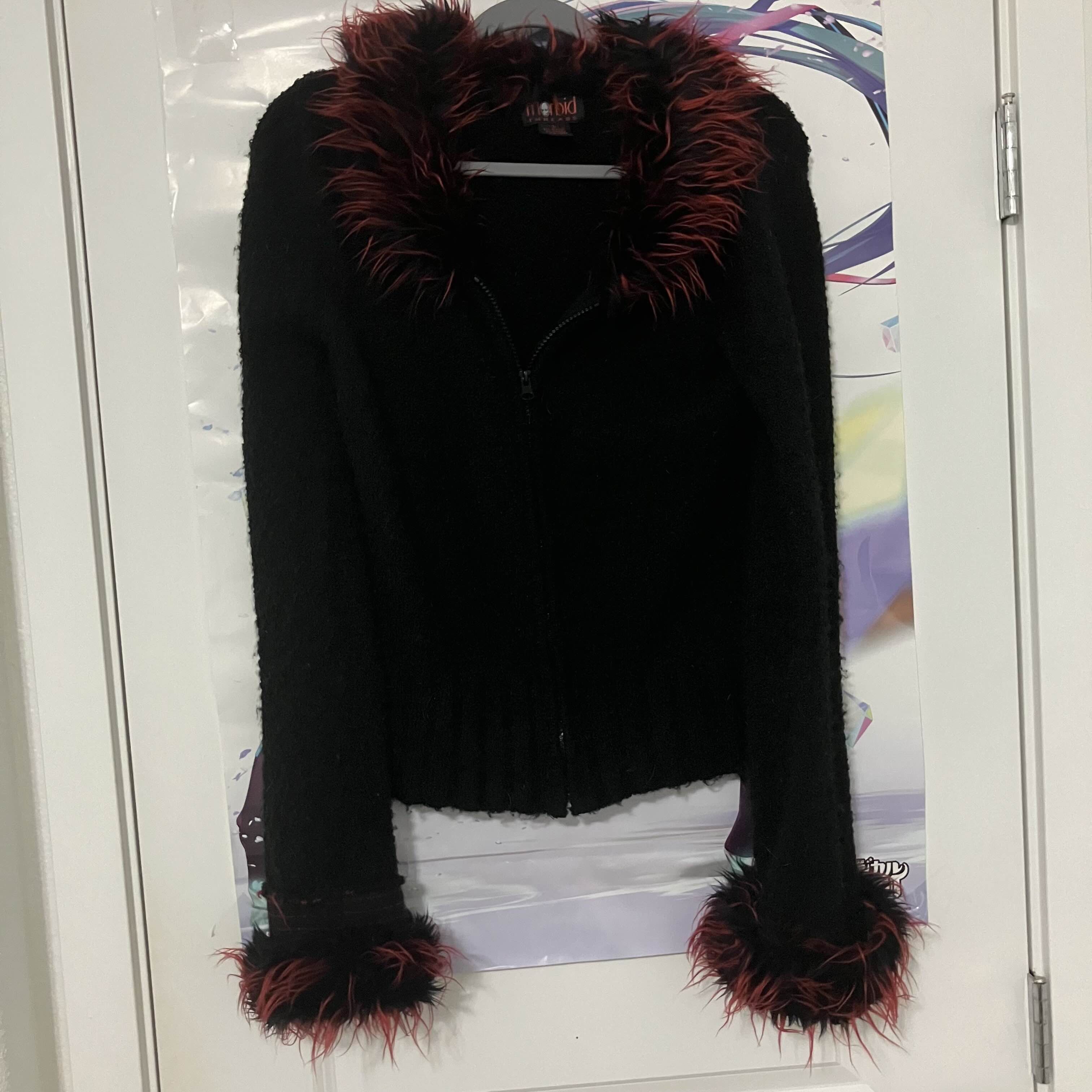 Tripp NYC EXTREMELY RARE Morbid Thread Red & Black fur zip Size US L / EU 52-54 / 3 - 1 Thumbnail