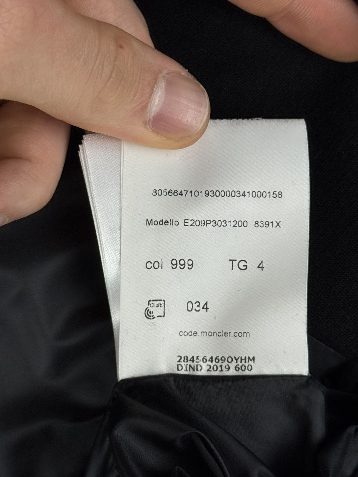 Moncler Moncler DIND Black Down Quilted Wool Cashmere Blazer Jacket Size US XL / EU 56 / 4 - 20 Thumbnail