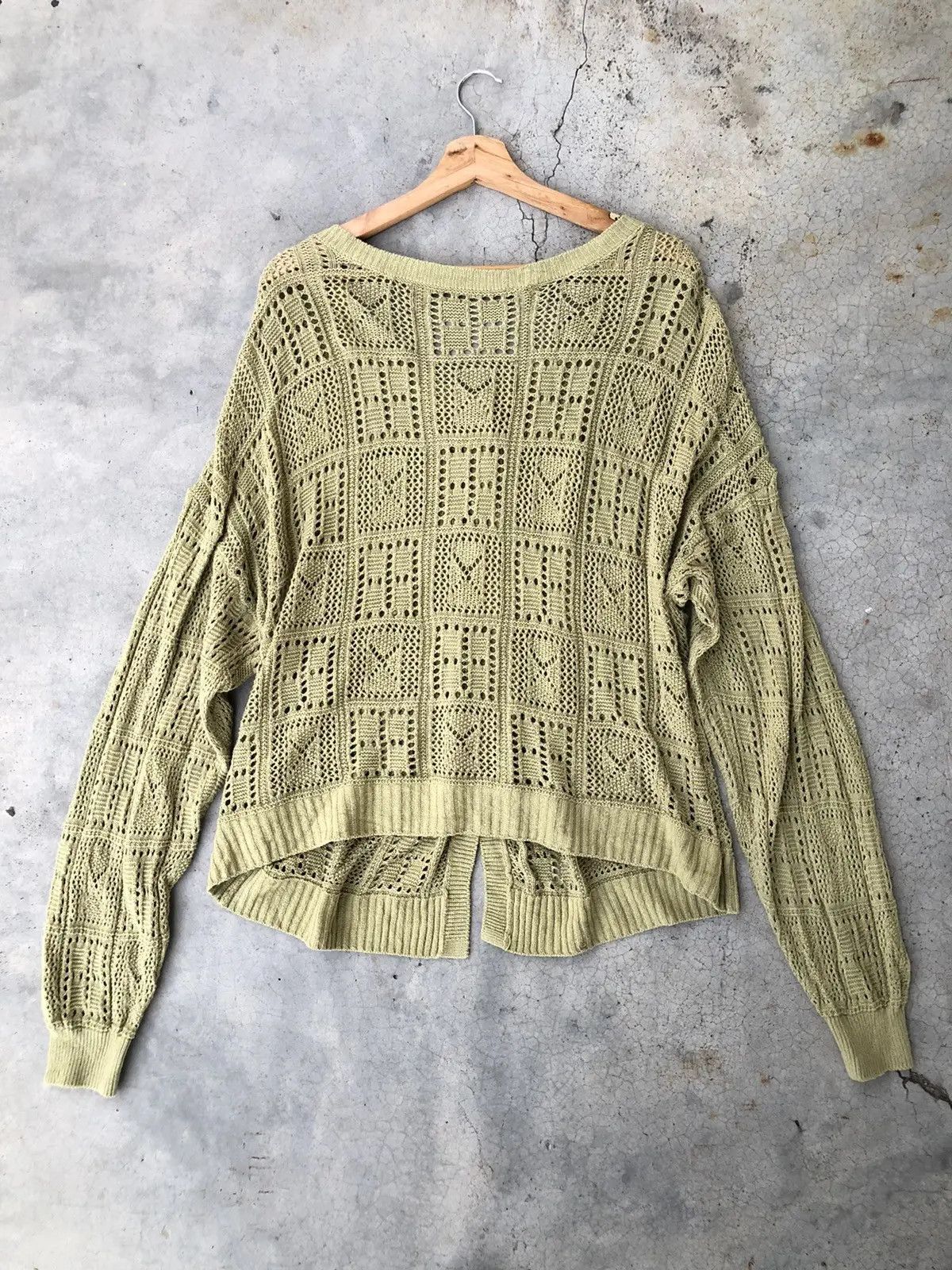 Designer Japanese Urbanity Mesh Netting Pullover Knitting Pattern Size US L / EU 52-54 / 3 - 10 Thumbnail