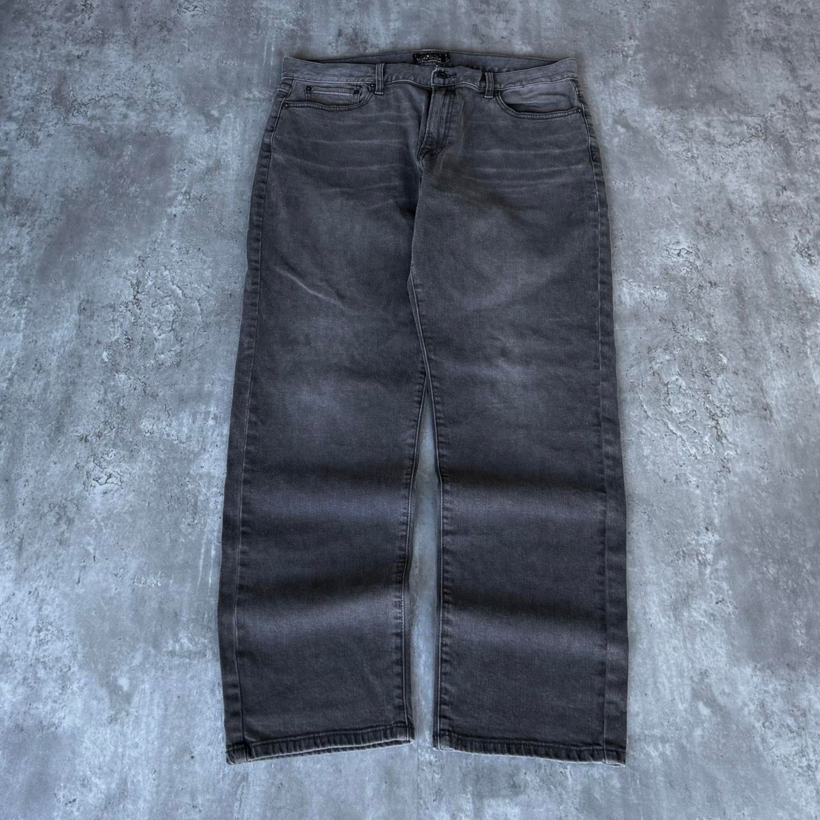 Japanese Brand × Lucky Brand × Playboi Carti Lucky Brand Embroidered Baggy Opium Faded Black Denim Jeans Size US 38 / EU 54 - 2 Thumbnail