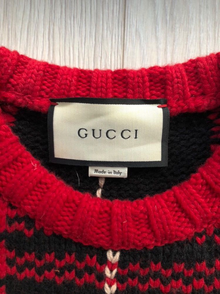 Gucci Wool Intarsia Plaid Sweater Size US M / EU 48-50 / 2 - 3 Thumbnail