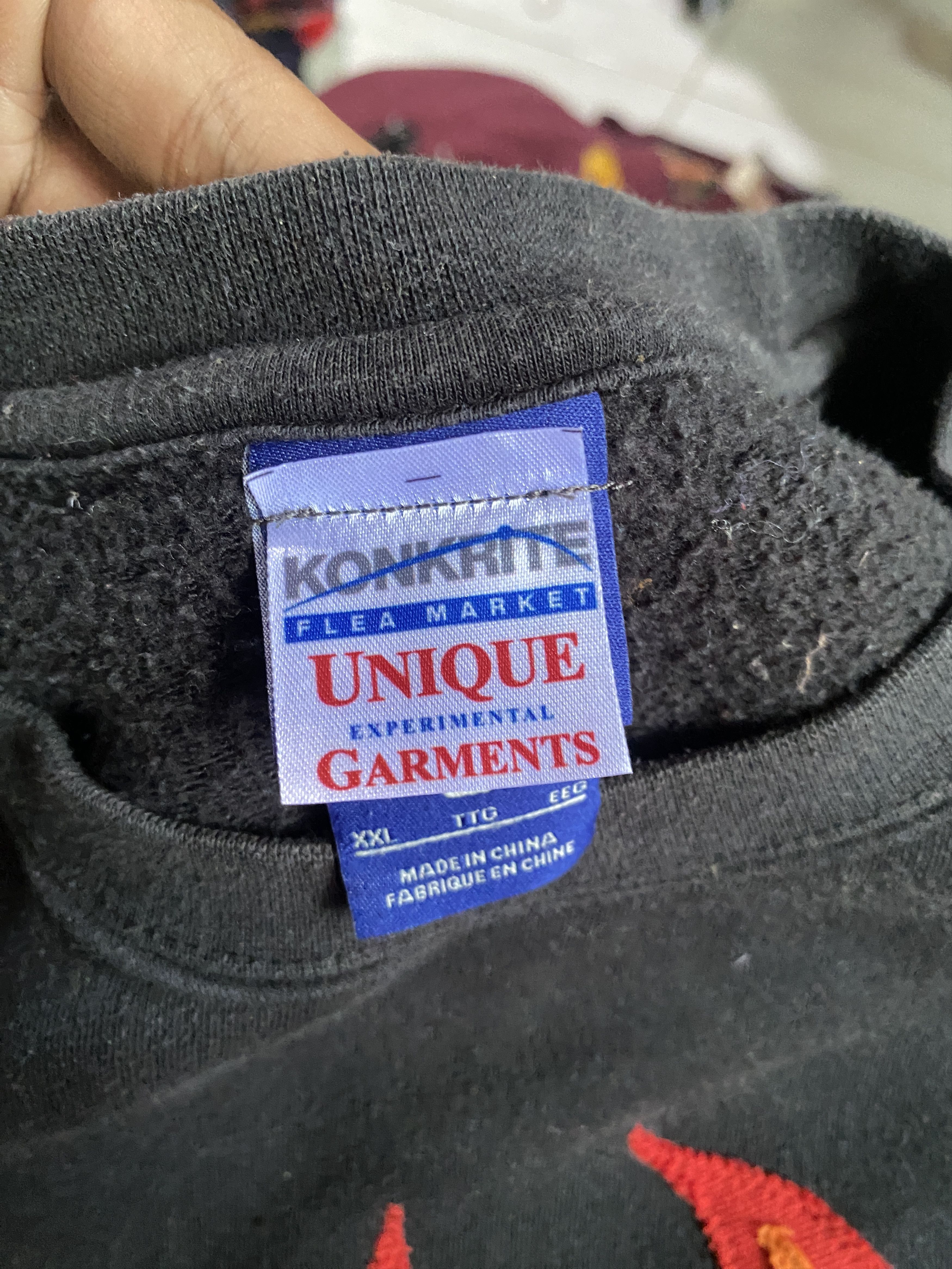 Handmade × Nike 1 OF 1 REWORKED NIKE FLAME CUT & SEWN SWEATSHIRT SIZE L Size US L / EU 52-54 / 3 - 6 Thumbnail