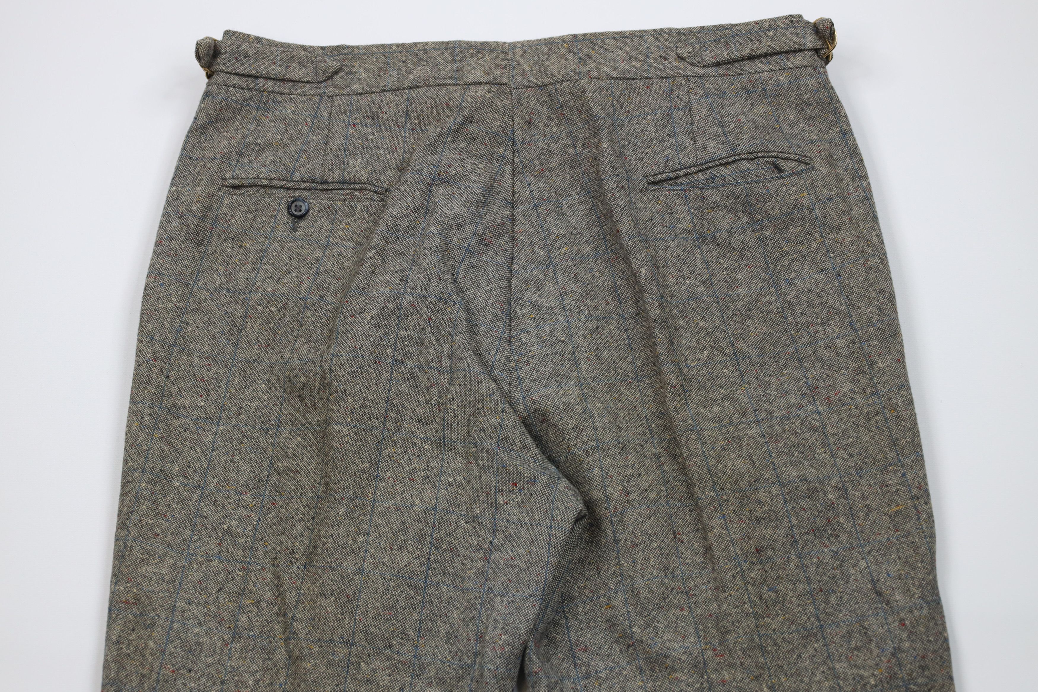 Vintage Vintage 60s Wool Tweed Buckle Back Bell Bottoms Pants USA Size US 38 / EU 54 - 9 Thumbnail