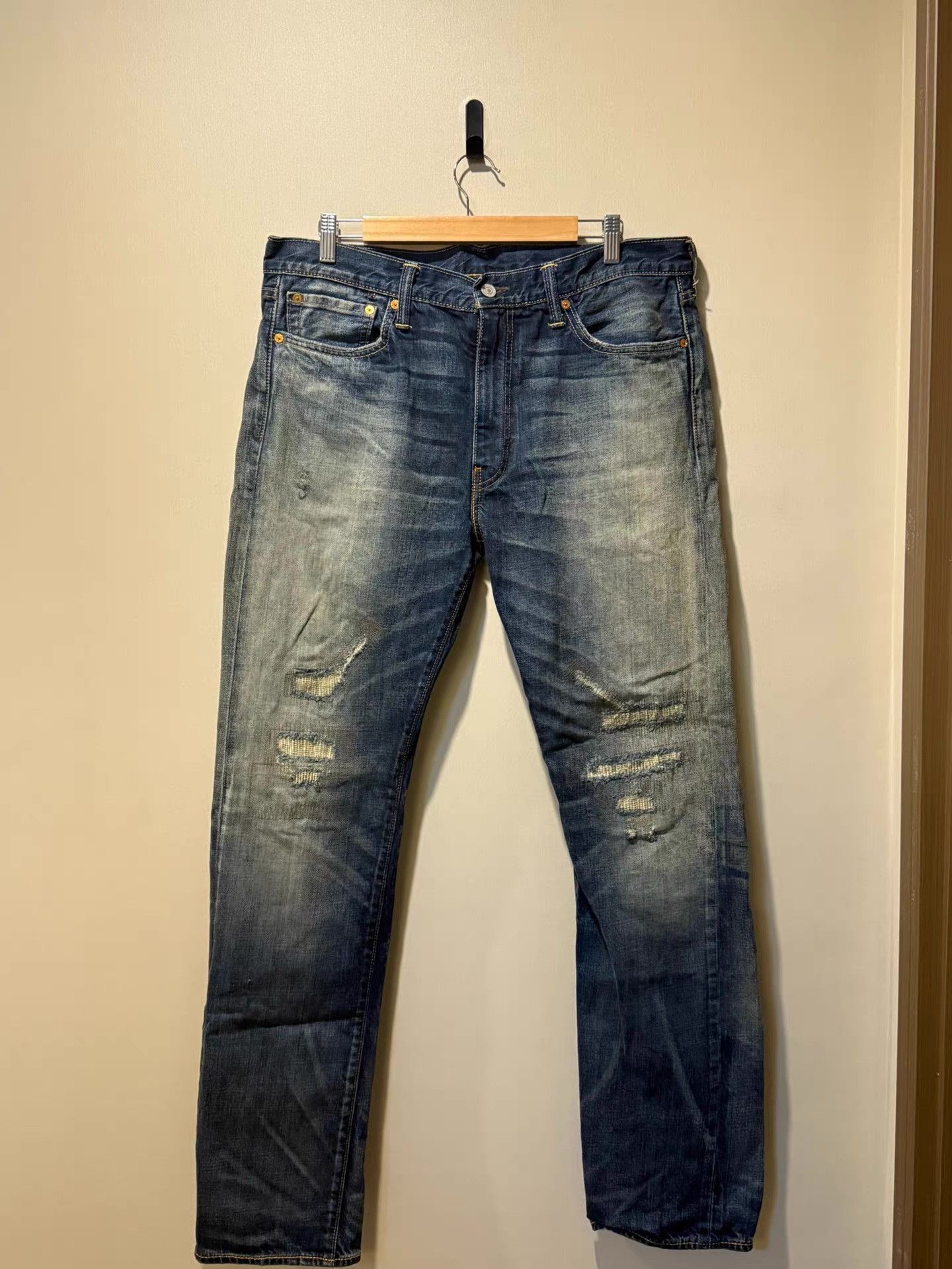 Levi's Levi's 513 Jeans, Distressed Washed Ｑ20 Size US 34 / EU 50 - 1 Thumbnail