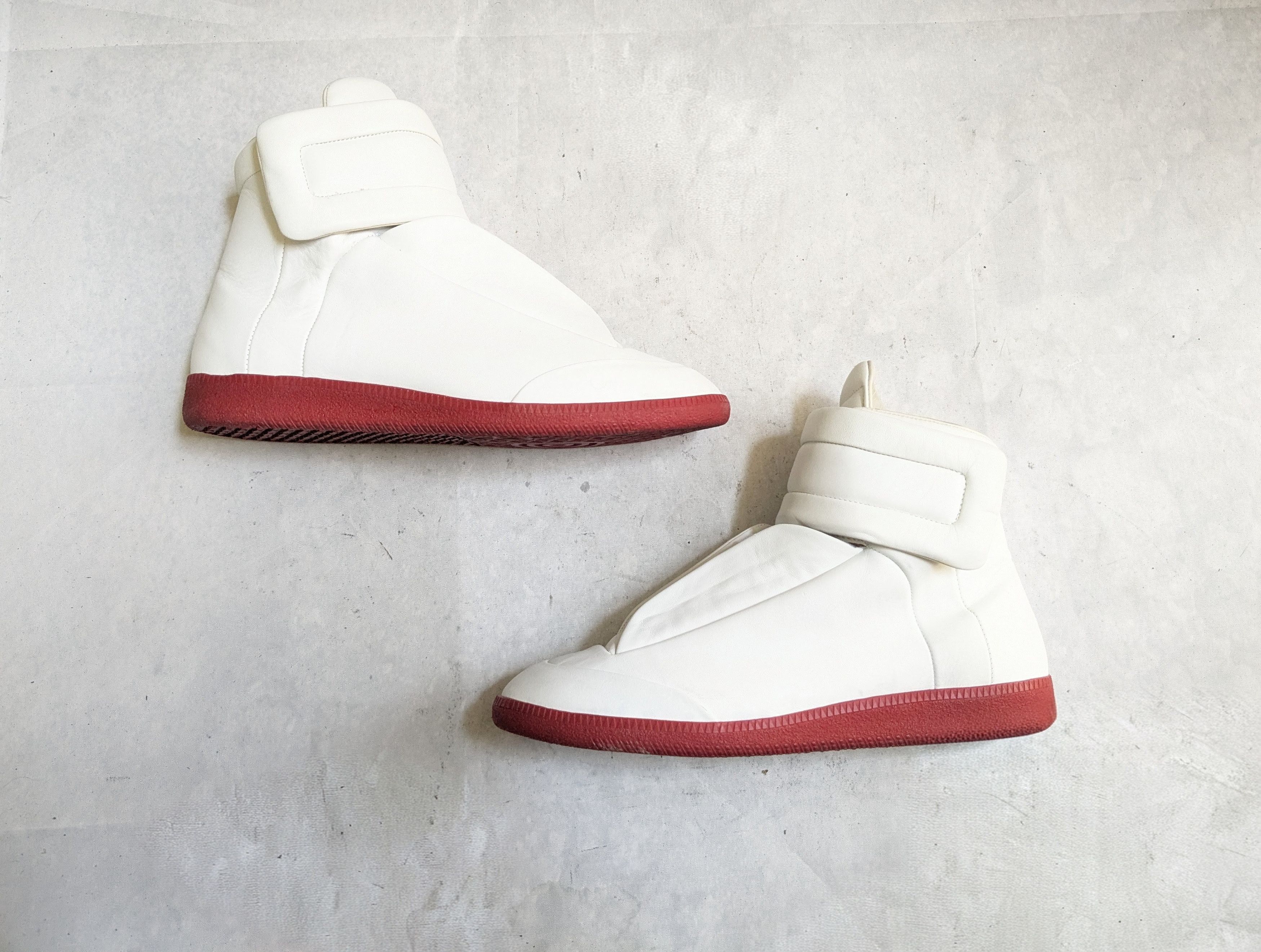 Maison Margiela Maison Margiela Future White Red 11 44 High Tops Leather Size US 11 / EU 44 - 1 Thumbnail