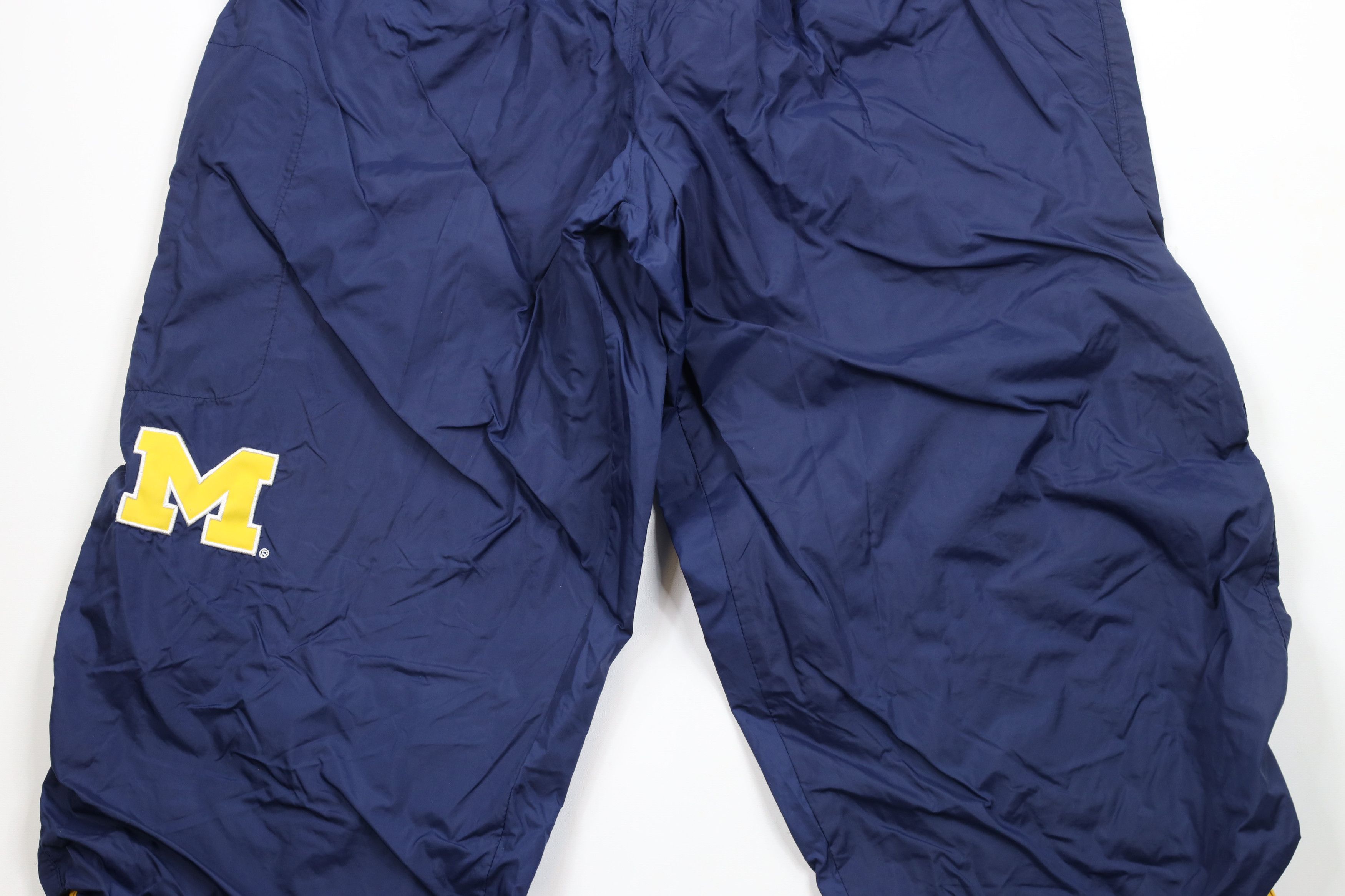 Vintage Vintage 90s University of Michigan Lined Wide Leg Pants Blue Size US 38 / EU 54 - 3 Thumbnail