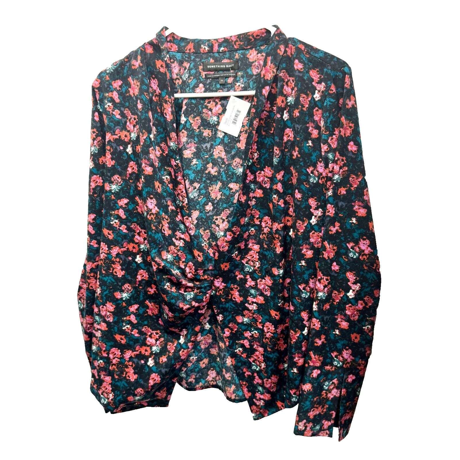 Other Something Floral Long Sleeve Wrap Front Blouse Size Medium Size M / US 6-8 / IT 42-44 - 1 Thumbnail