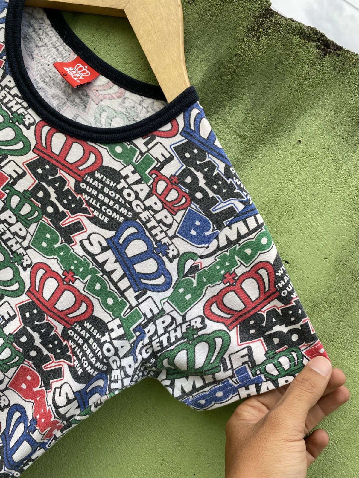 Japanese Brand Baby Doll Graphic Crown Multicolor All Over Print Tee Japan Size S / US 4 / IT 40 - 5 Thumbnail