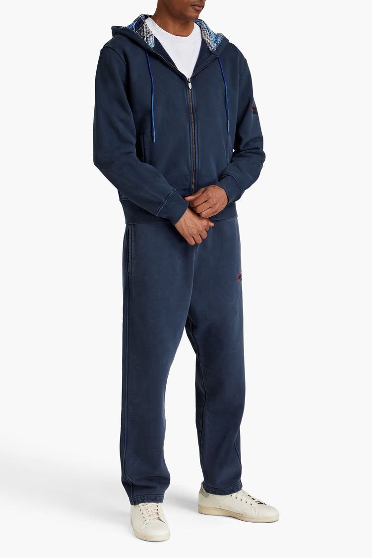 Missoni o1y0225 Logo Hoodie in Midnight Blue Size US XL / EU 56 / 4 - 2 Thumbnail