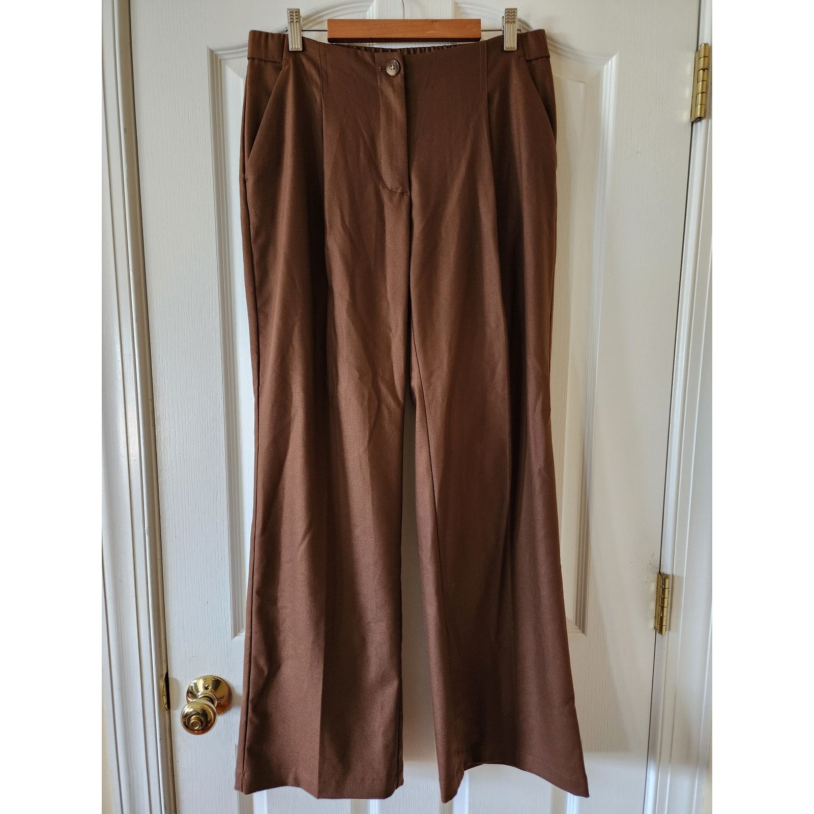 J. Jill J. Jill Wide Leg Trouser Dress Pants 8 Chestnut Brown NWT Size 30" / US 8 / IT 44 - 1 Thumbnail