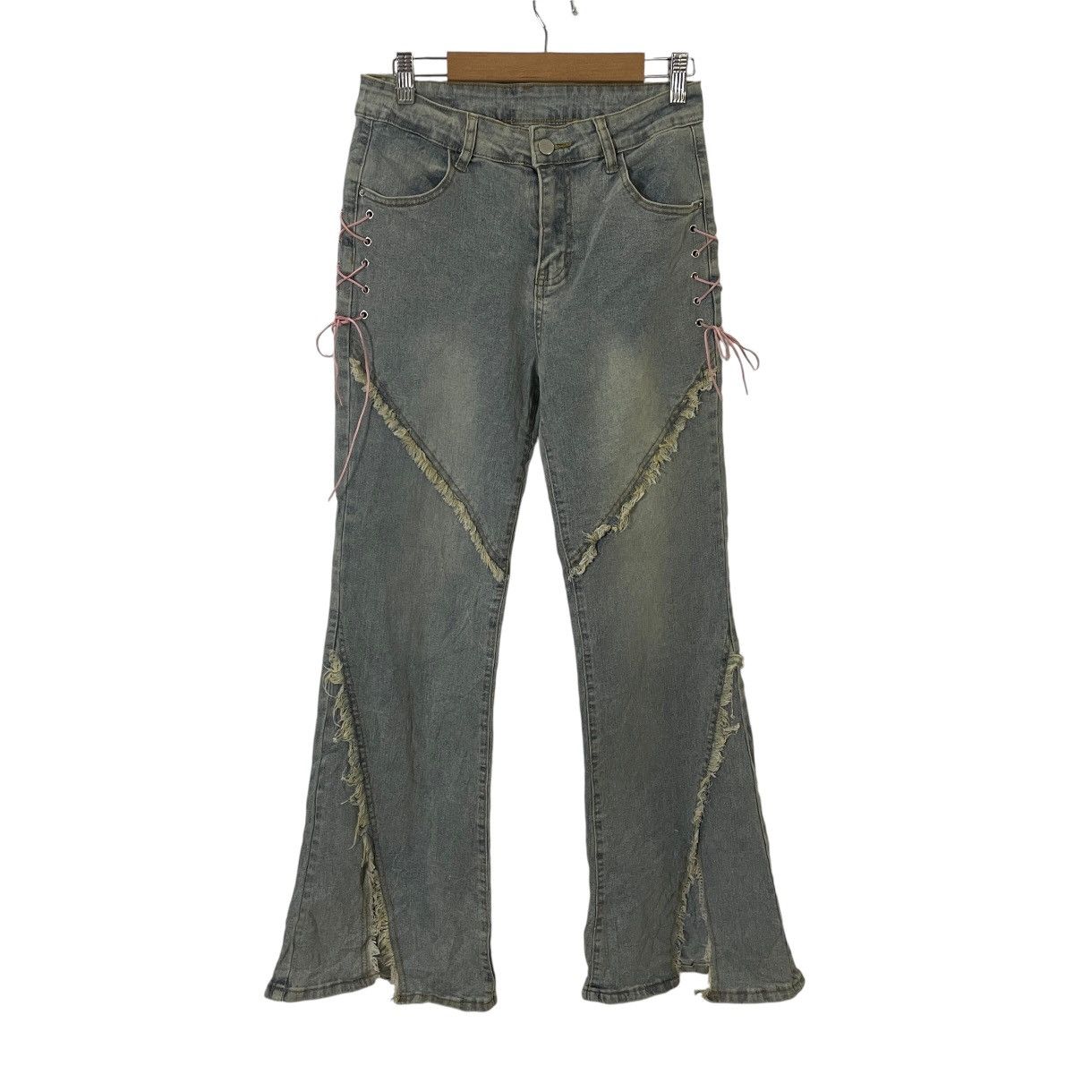 Japanese Brand Vintage Japanese Designer Flare Denim Size 27" / US 4 / IT 40 - 1 Thumbnail