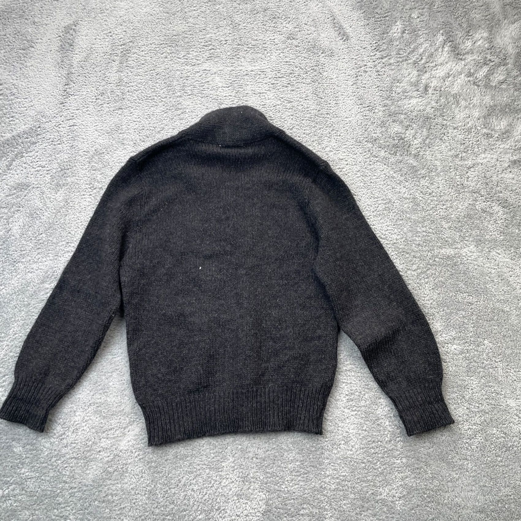Vintage Vintage Rei Sweater Womens Small Gray Tight Knit Wool Blend Ribbed Shawl Collar Size S / US 4 / IT 40 - 2 Thumbnail