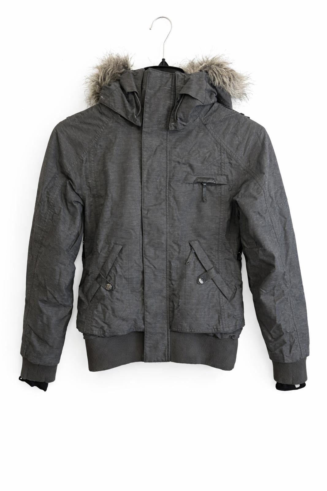 Oakley Oakley Women's Gray Hooded Winter Jacket with Faux Fur Trim Size XS / US 0-2 / IT 36-38 - 2 Thumbnail