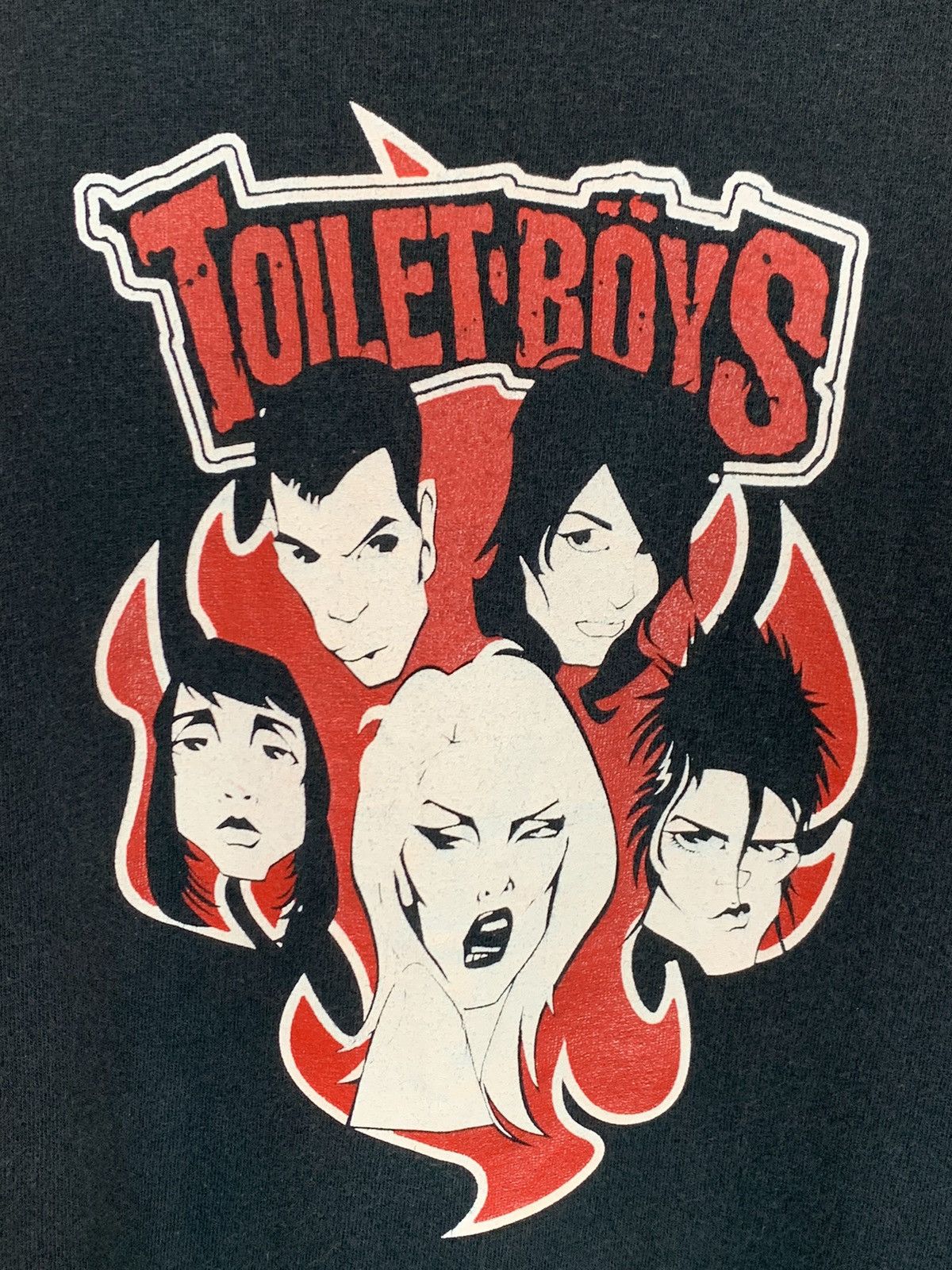 Band Tees × Vintage *RARE* Vintage 90’s Toilet Böys Band Art Music Rock T-Shirt Size US L / EU 52-54 / 3 - 5 Thumbnail
