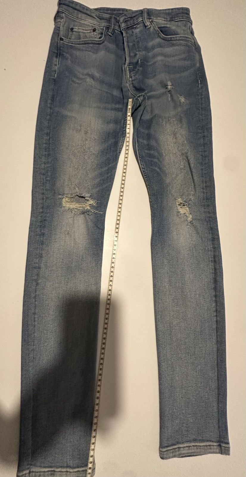 Allsaints All Saints Denim Cigarette Light Blue Size US 30 / EU 46 - 7 Thumbnail