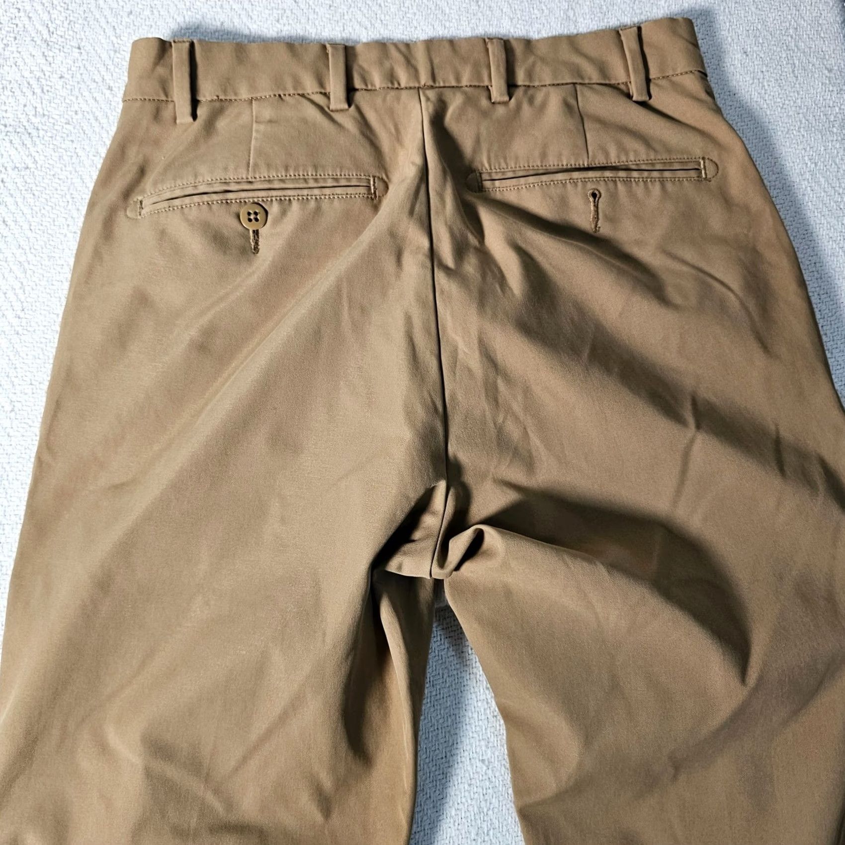 Cremieux Men's Cremieux Pants Atwood Brown Flat Front Polyester 29x32 Chino Pockets Straight Leg Short/Long? Size US 29 - 7 Thumbnail