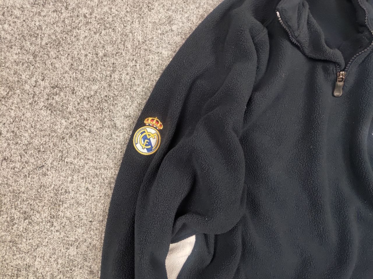 Adidas Vintage Adidas x Real Madrid Logo Zip Fleece Pullover Size US XL / EU 56 / 4 - 8 Thumbnail