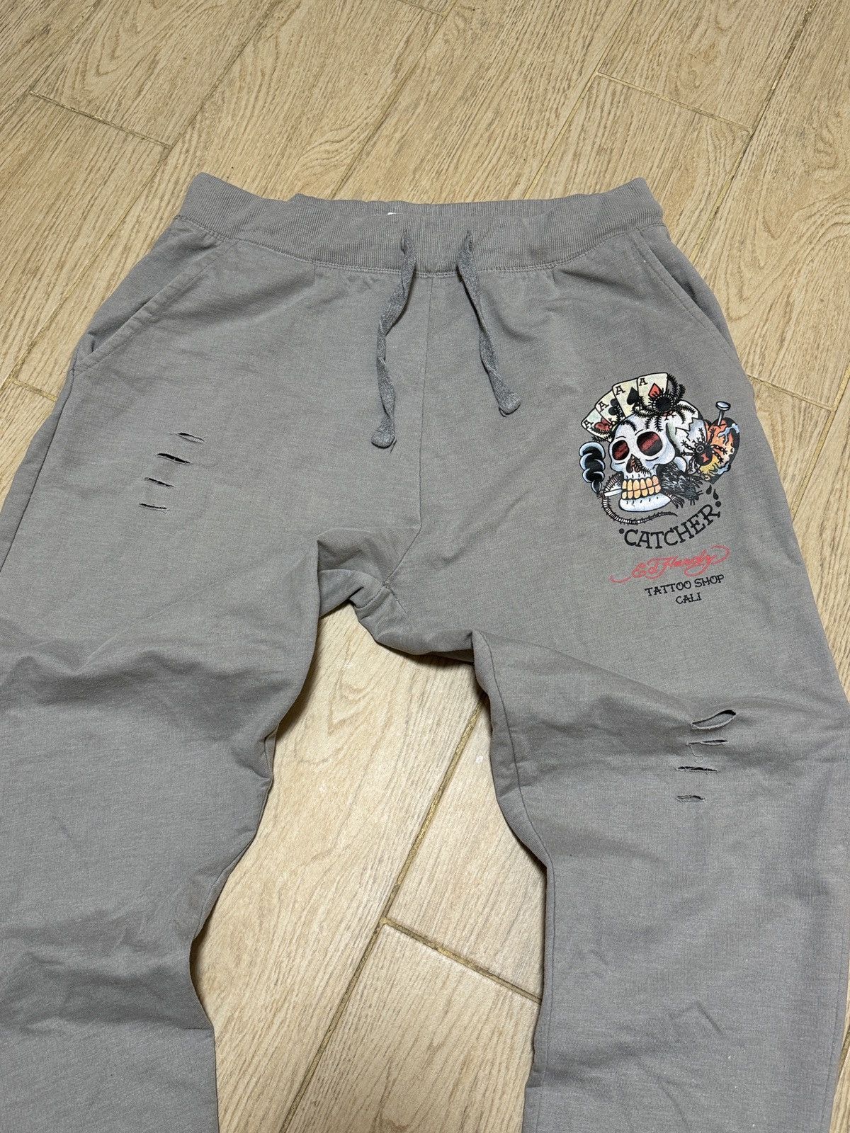Ed Hardy Vintage Ed Hardy Crazy pants denim baggy sweatpants y2k Size US 34 / EU 50 - 4 Thumbnail