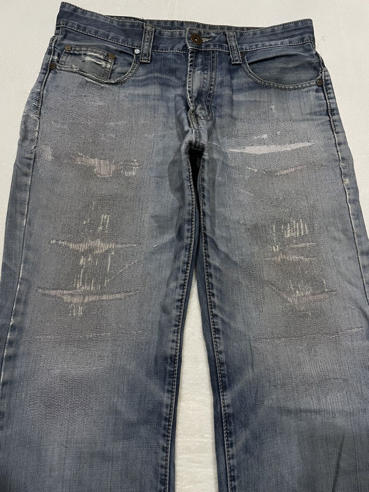 Timberland Vintage Timberland Mudwash Faded Distressed Ripped Jeans Size US 32 / EU 48 - 2 Thumbnail